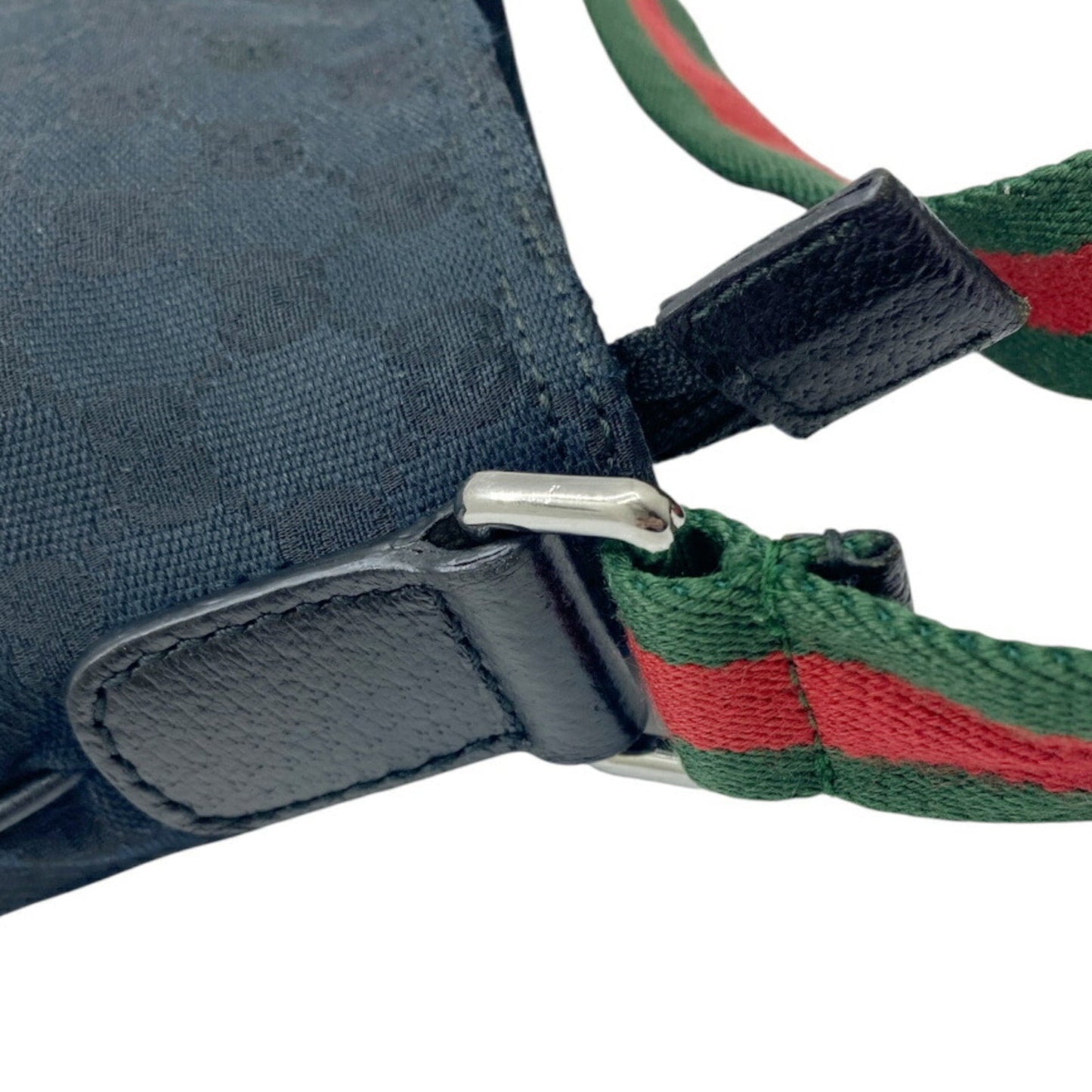 Gucci Black Gg Canvas Shoulder Bag