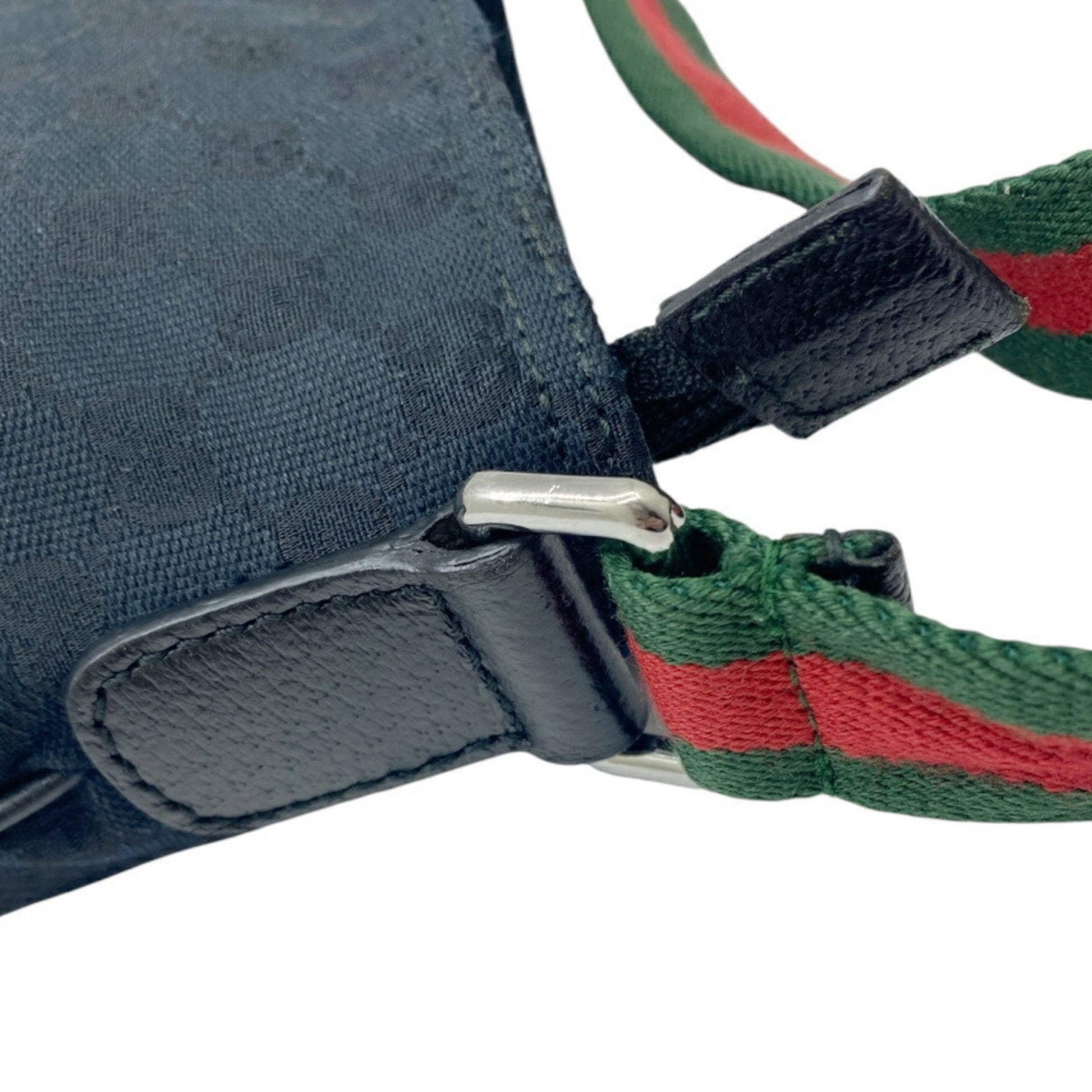 Gucci Black Gg Canvas Shoulder Bag