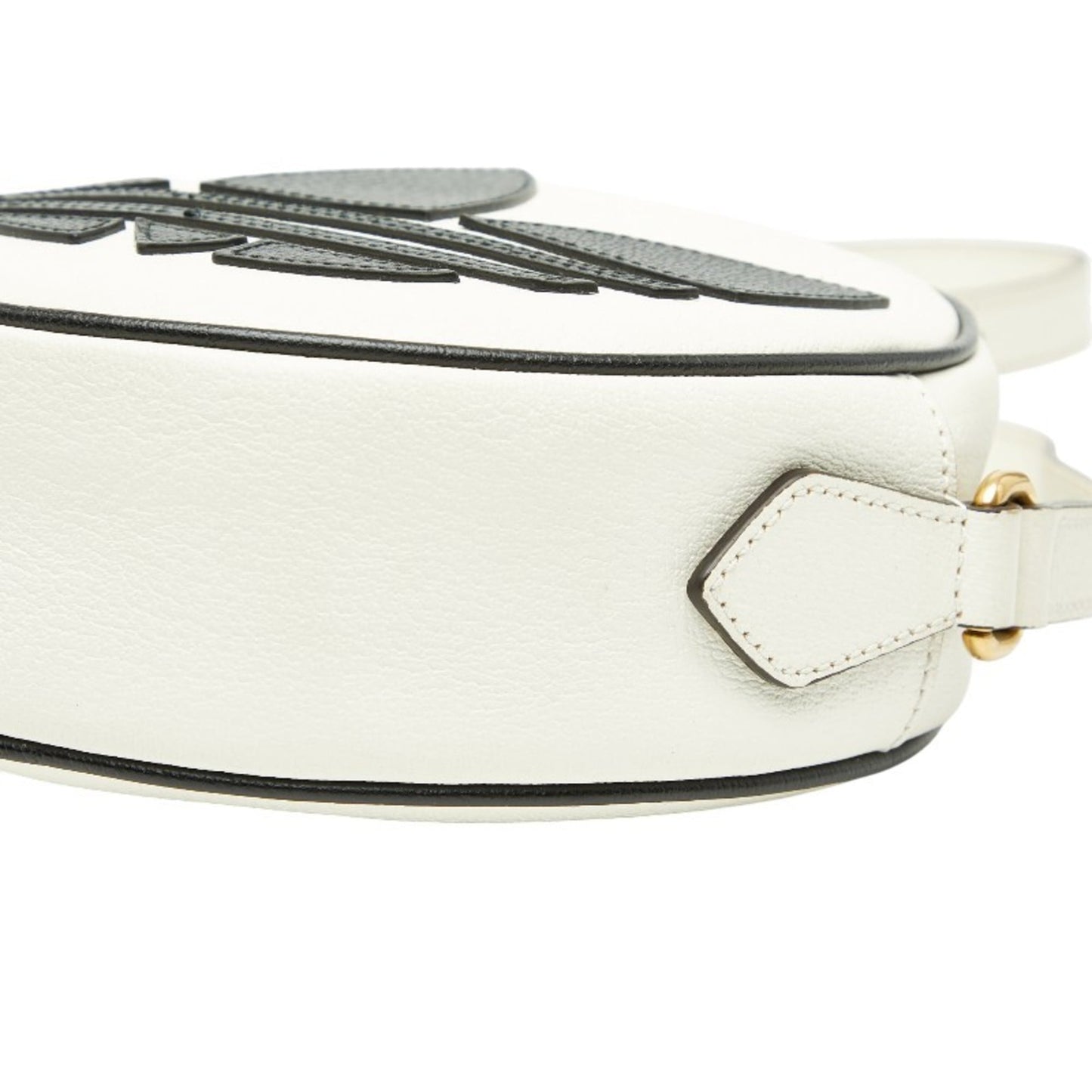 Gucci Black White Leather Shoulder Bag