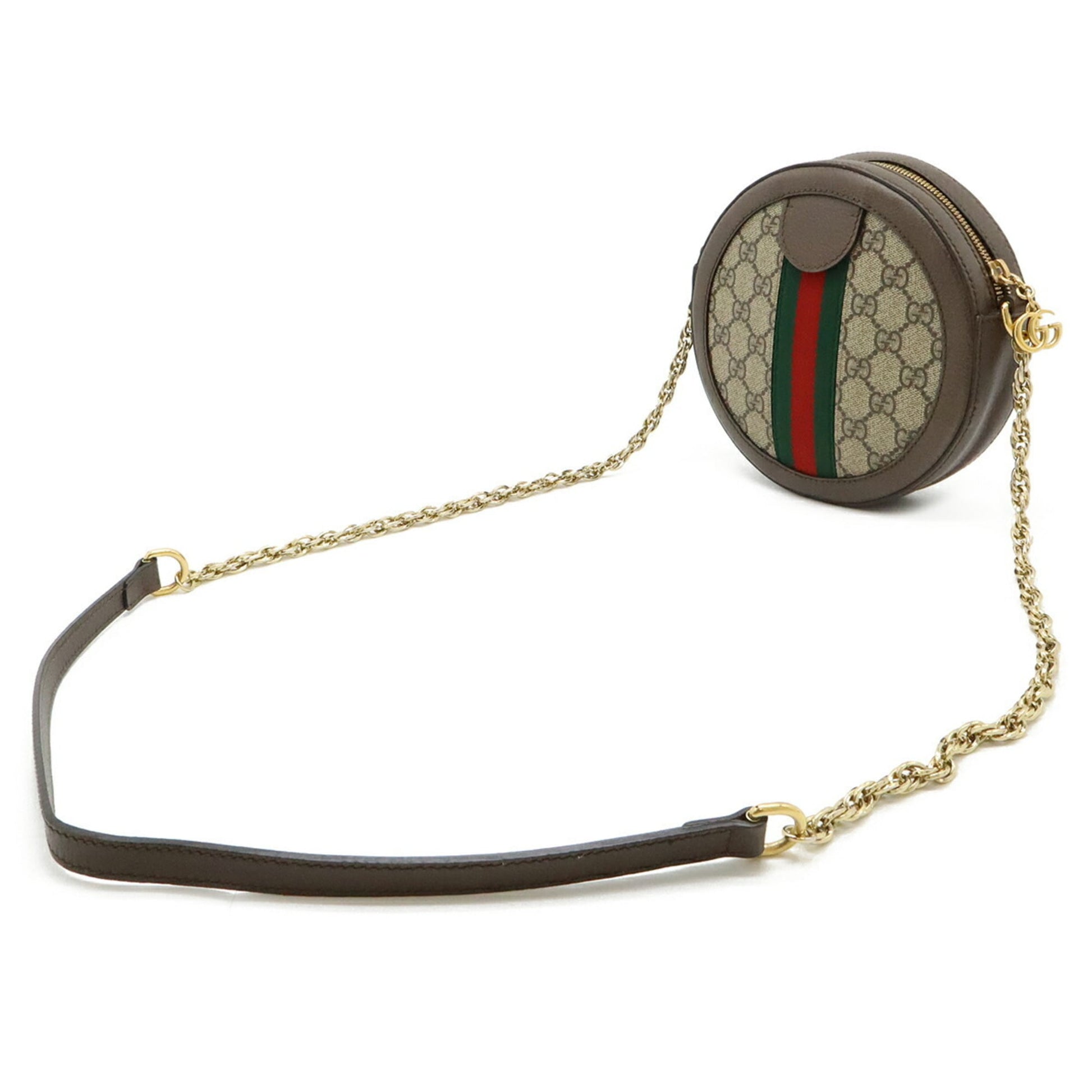 Gucci Beige Brown Green Red Color Gg Supreme Pvc Pochette Shoulder Bag