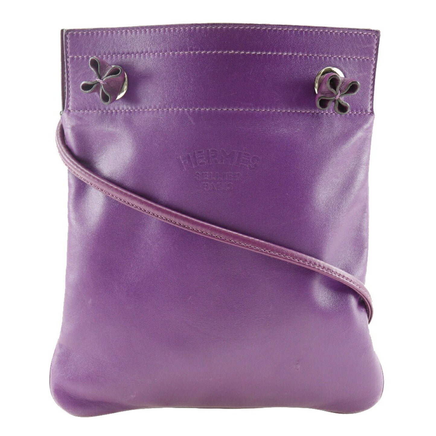 Hermes Swift Shoulder Bag Leather Purple