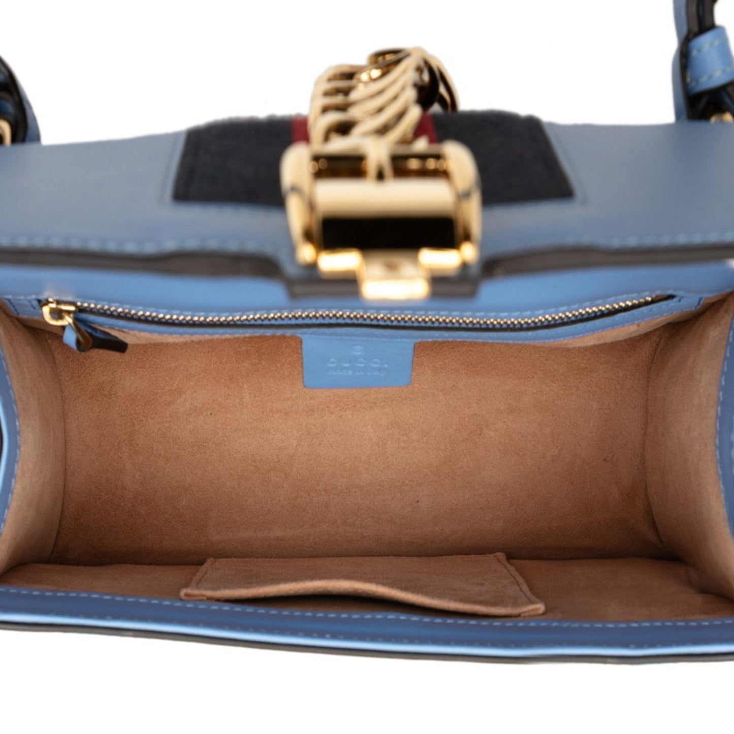 Gucci Blue Leather Shoulder Bag