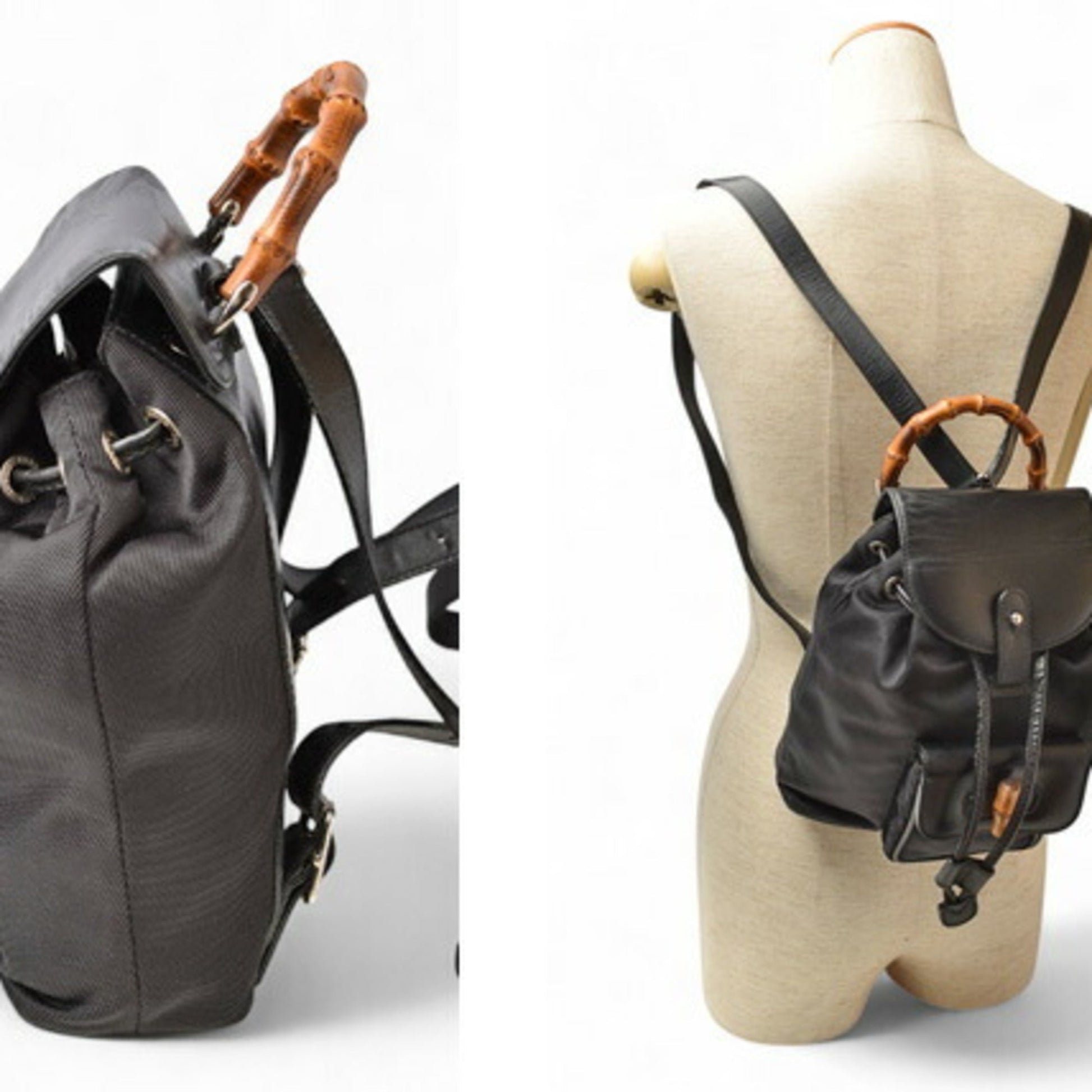 Gucci Black Leather Backpack