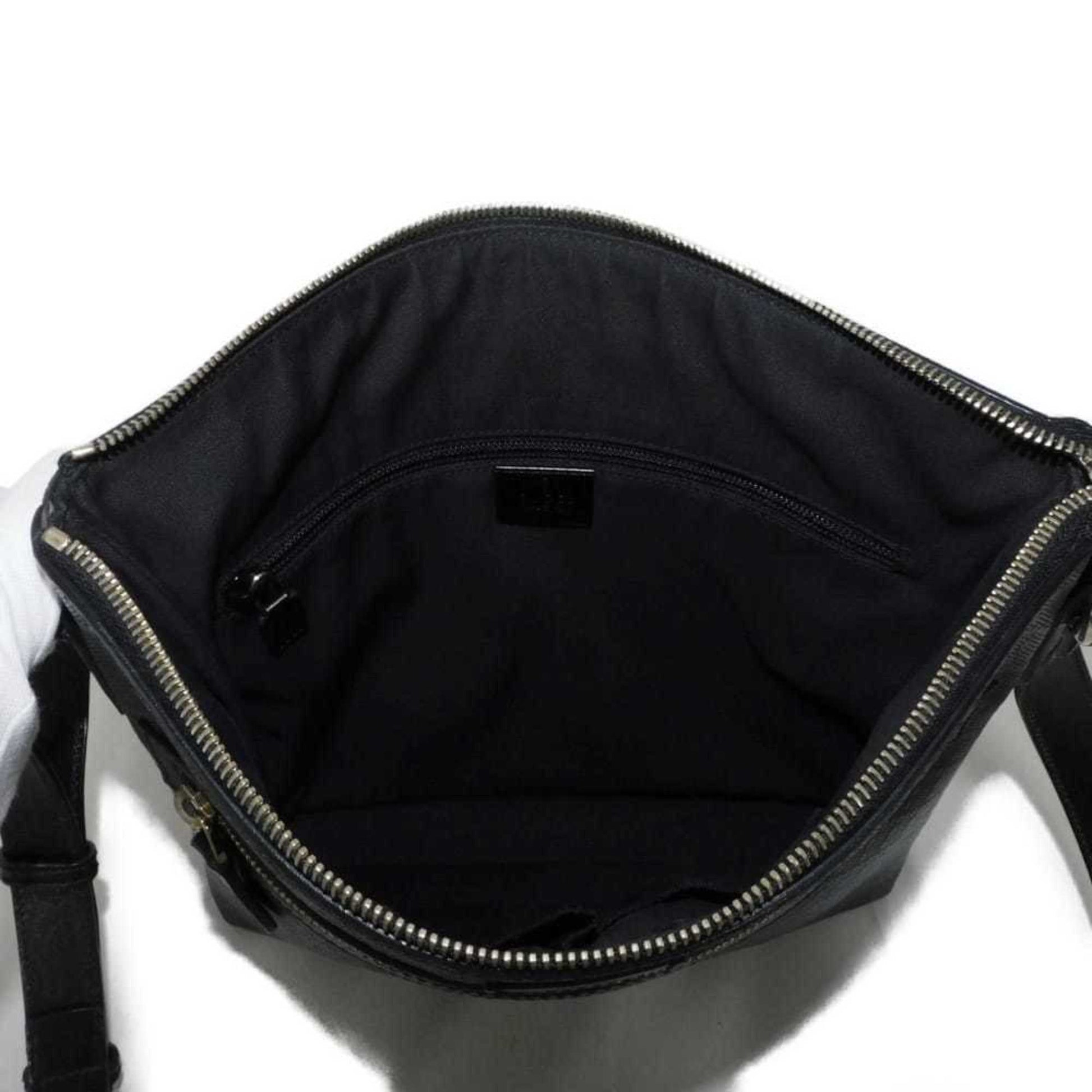 Gucci Diamante Black Leather Messenger Bag Shoulder Bag