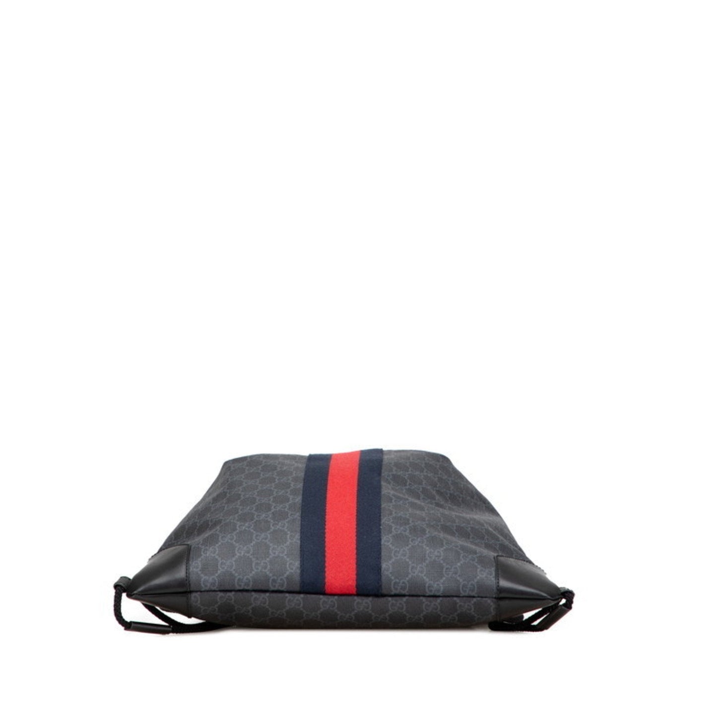 Gucci Black Gray Pvc Leather Backpack