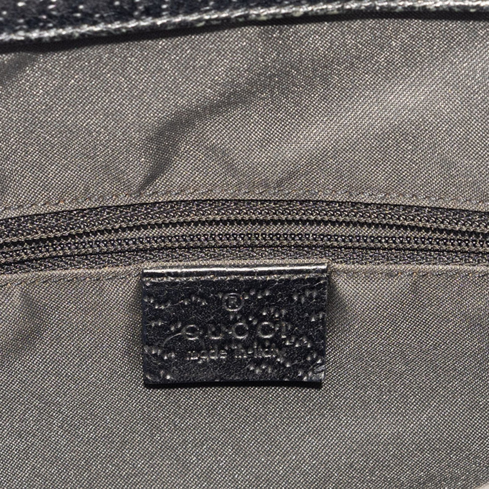 Gucci Black Leather Tote Bag