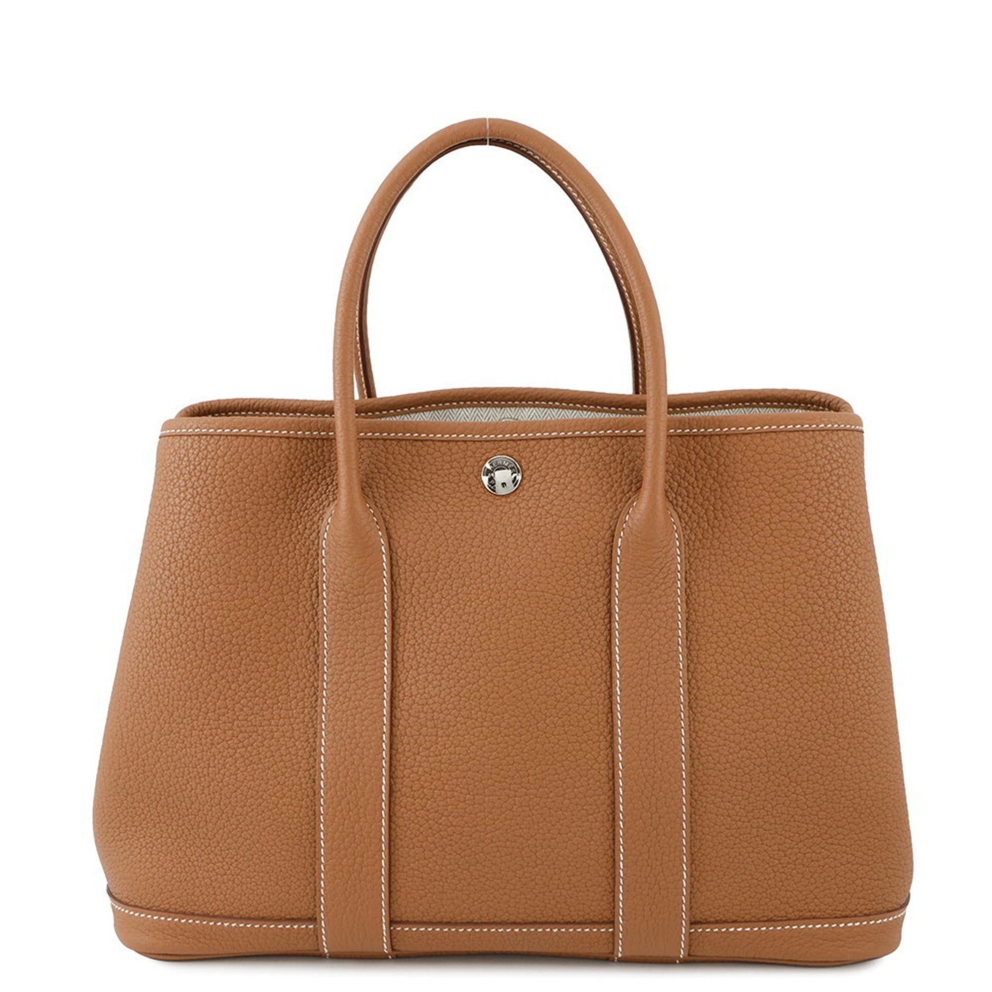 Hermes Negonda Tote Bag Leather Gold