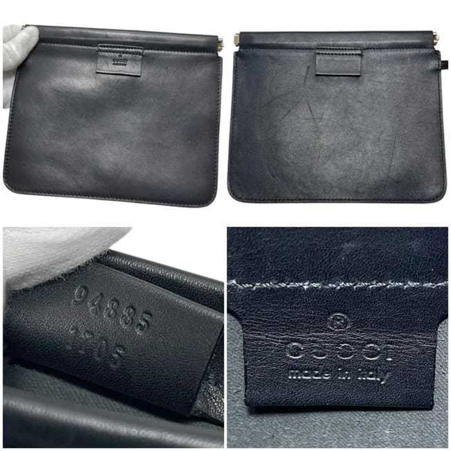 Gucci Black Leather Tote Bag