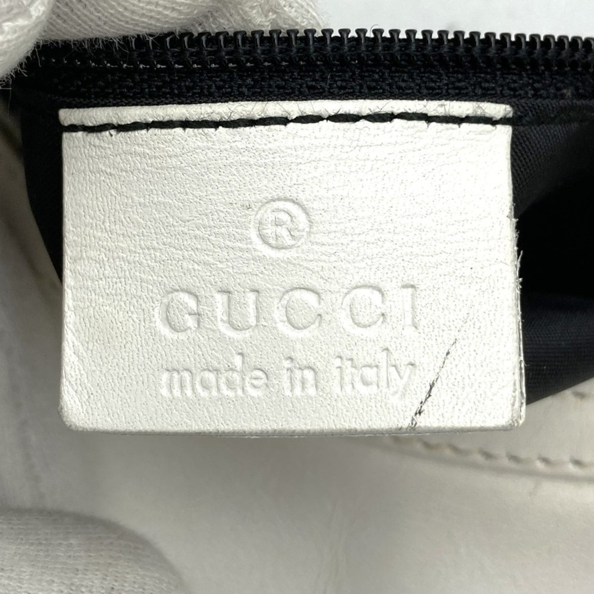 Gucci White Leather Shoulder Bag