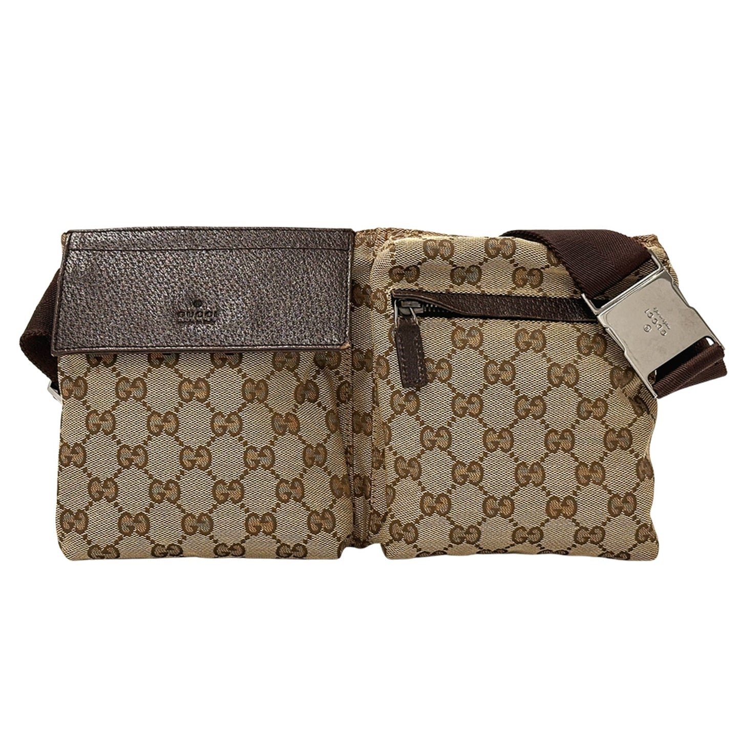 Gucci Gg Canvas Beige Brown Gg Canvas Fanny Pack Sling Bag