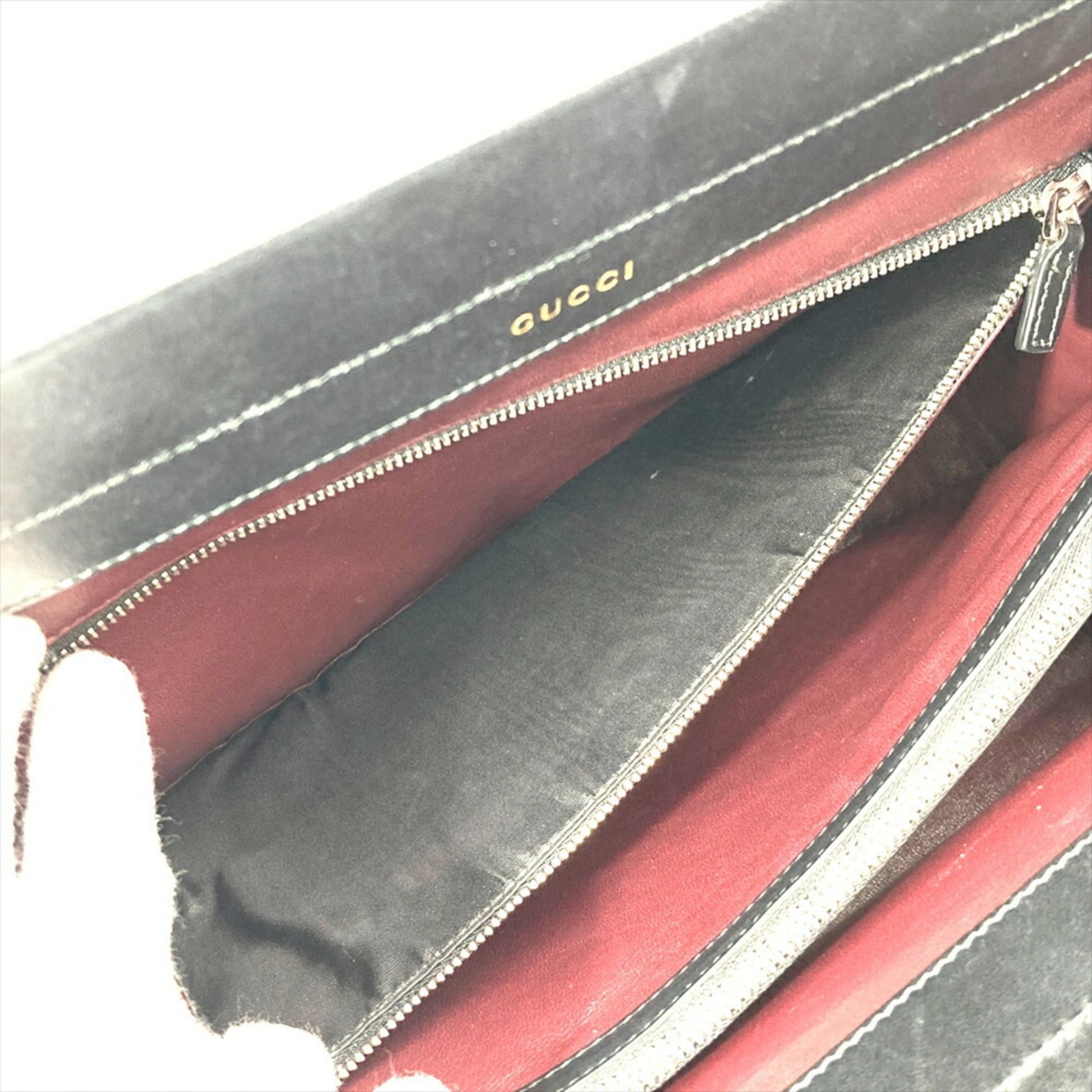 Gucci Horsebit Black Leather Handbag