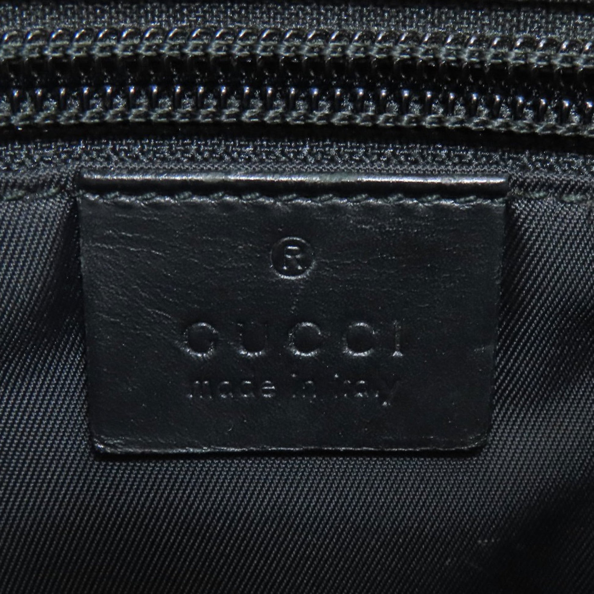 Gucci Sherry Line Black Canvas Shoulder Bag