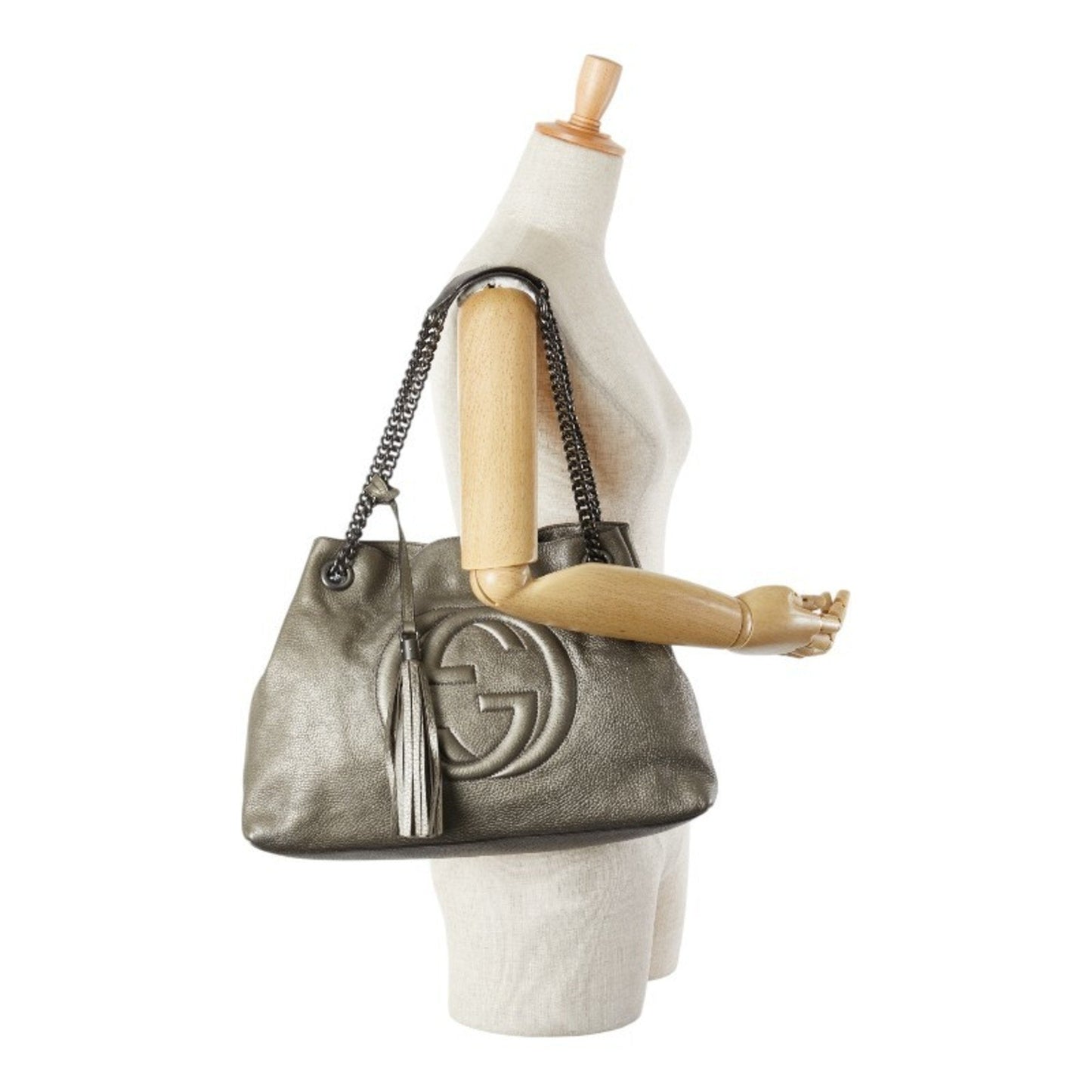 Gucci Gold Leather Shoulder Bag