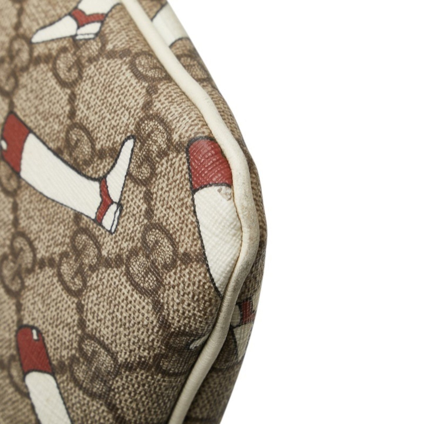 Gucci Beige Multi-Color Pvc Leather Shoulder Bag