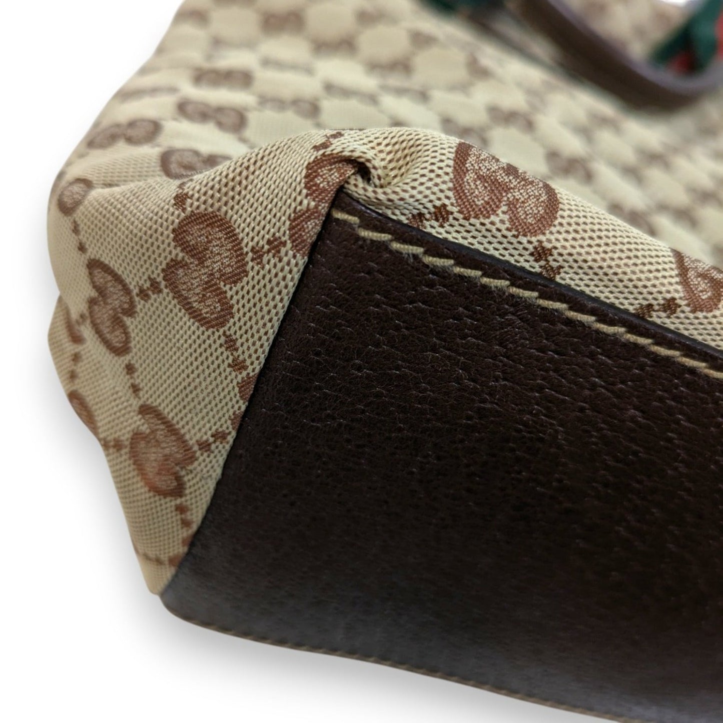 Gucci Sherry Line Beige Nylon Tote Bag