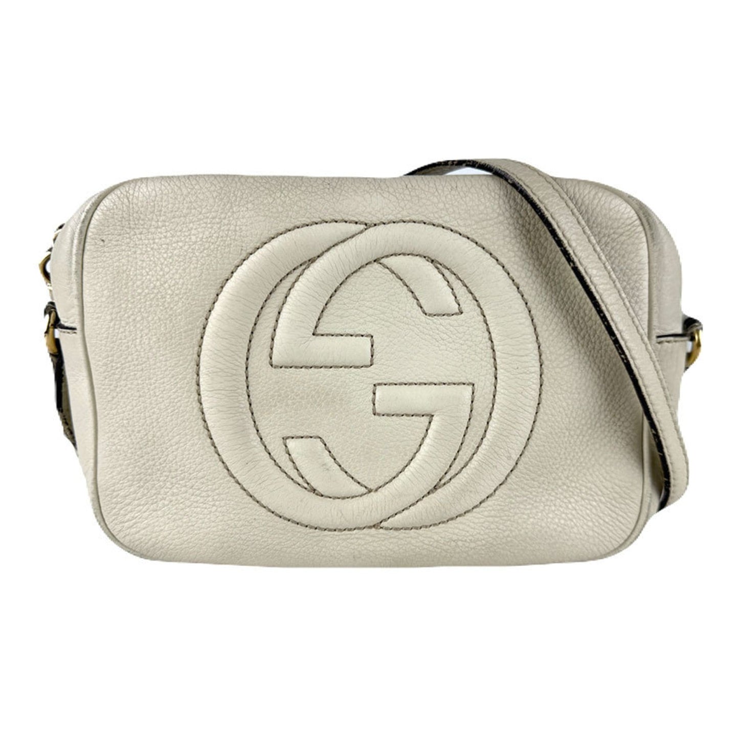 Gucci Ivory Leather Shoulder Bag