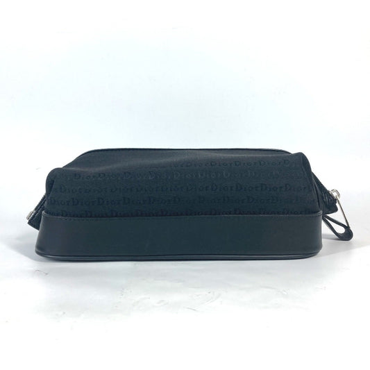 Dior Handbag Christian Pouch Leather Canvas Black Satchel Bag