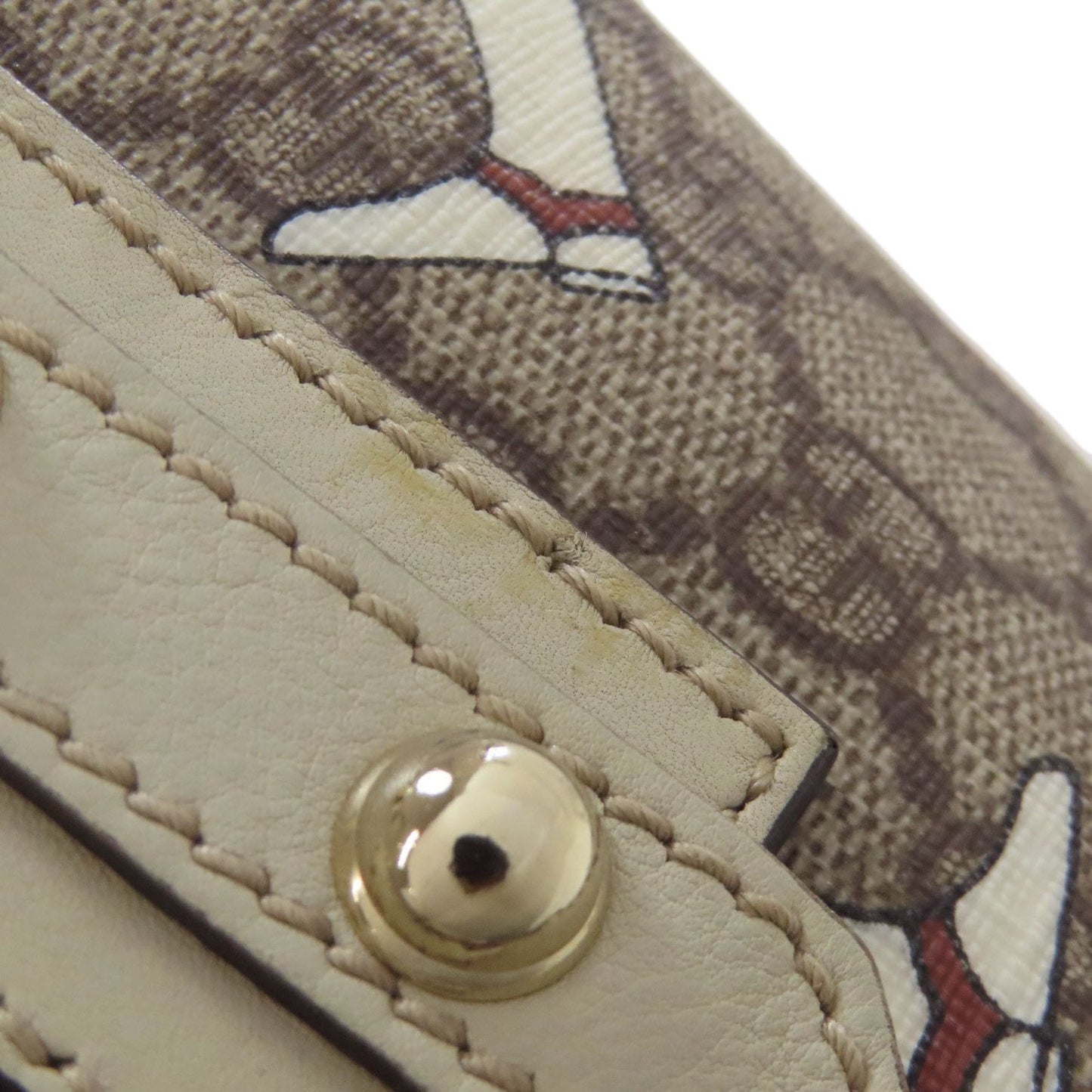 Gucci Brown White Pvc Handbag
