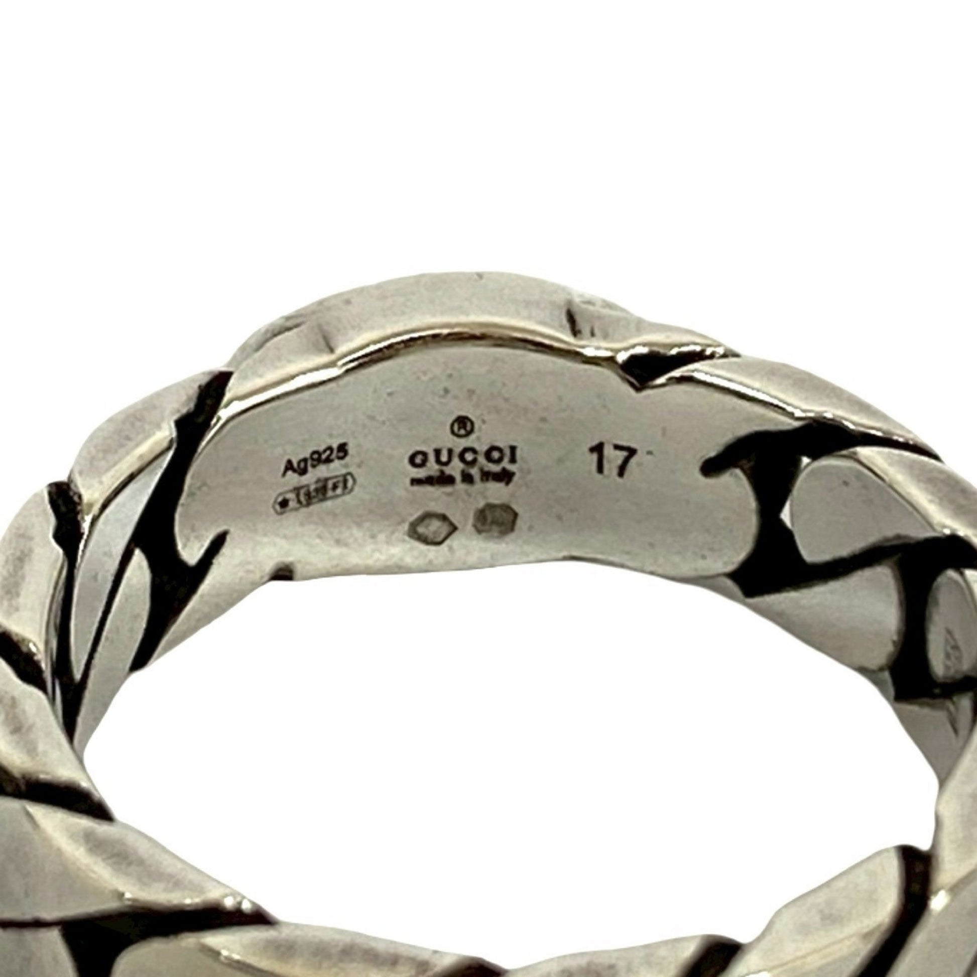 Gucci Silver Pink Silver 925 Band Ring