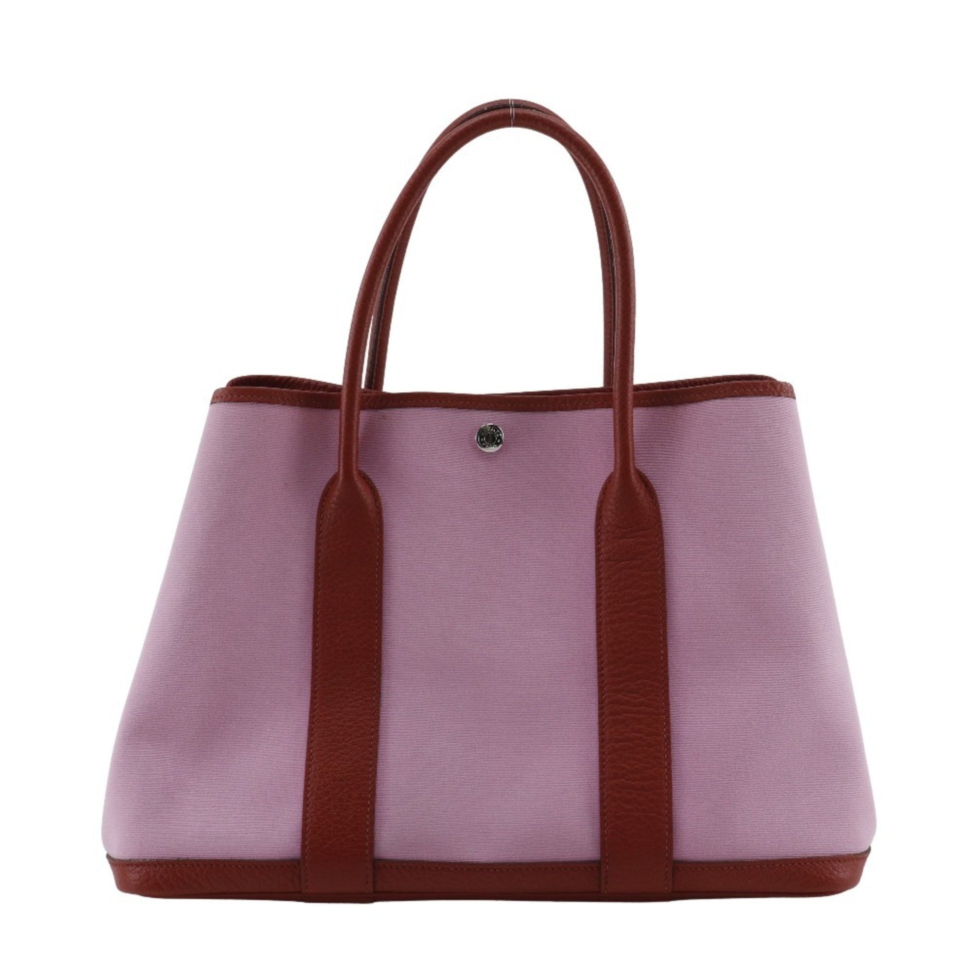 Hermes Color Toile Officier Tote Bag Red Pink