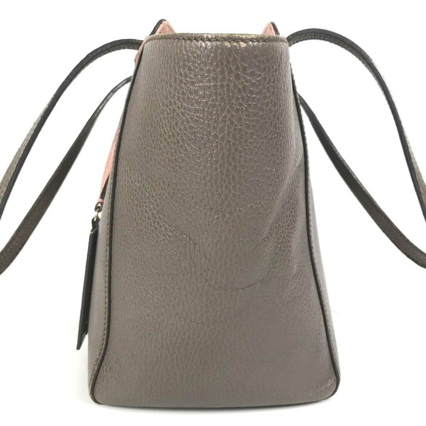 Gucci Gray Pink Leather Shoulder Bag Tote Bag
