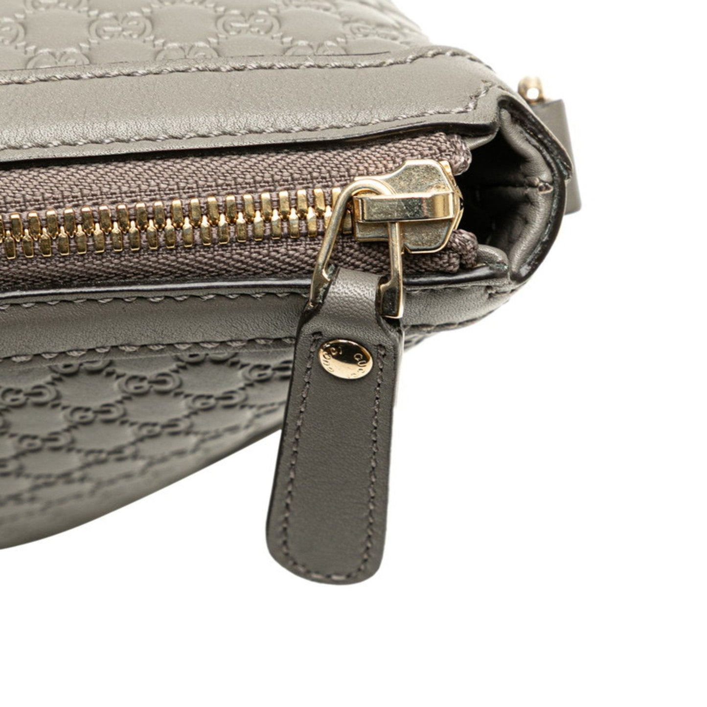 Gucci Gray Leather Shoulder Bag Tote Bag