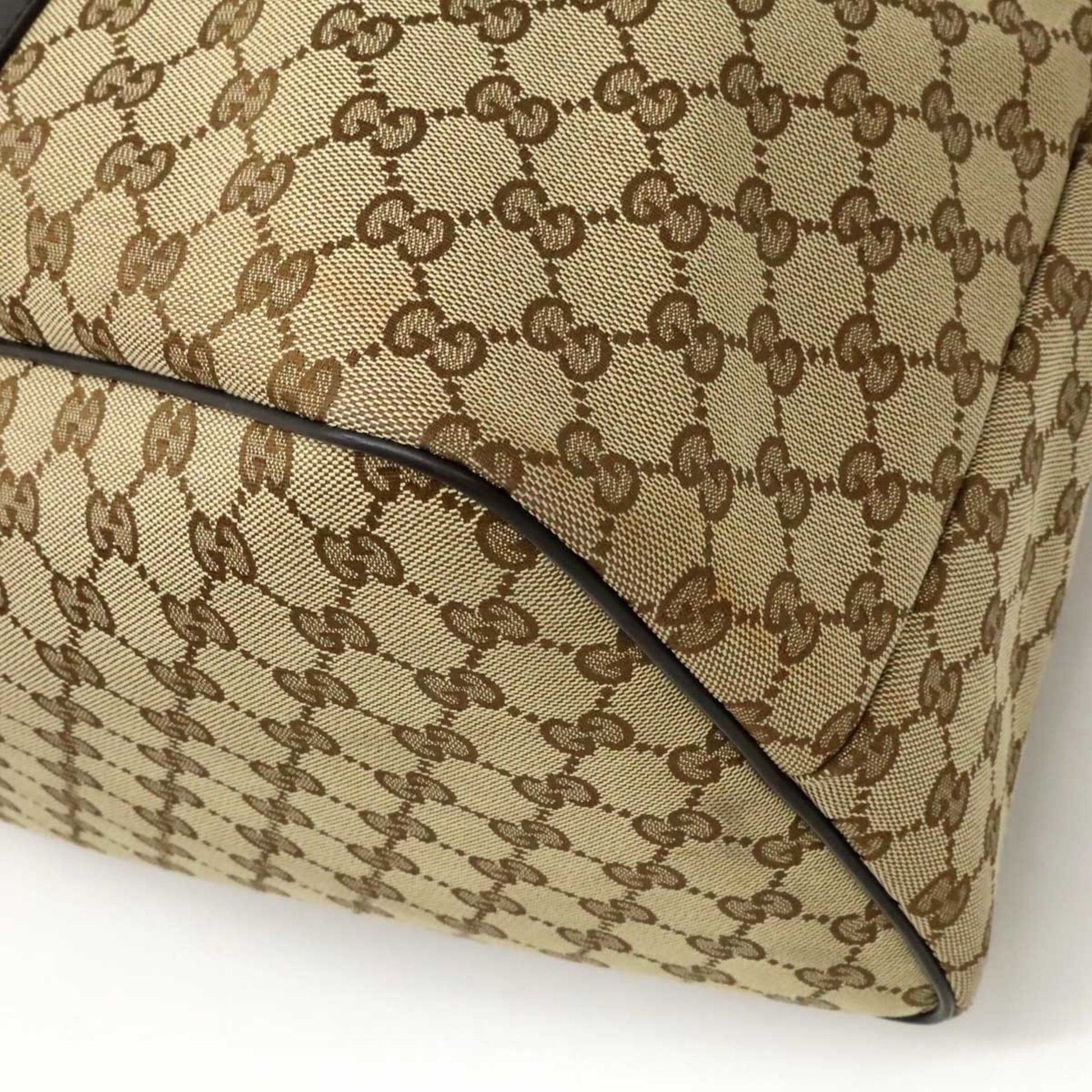 Gucci Gg Canvas Beige Dark Brown Khaki Gg Canvas Shoulder Bag Tote Bag