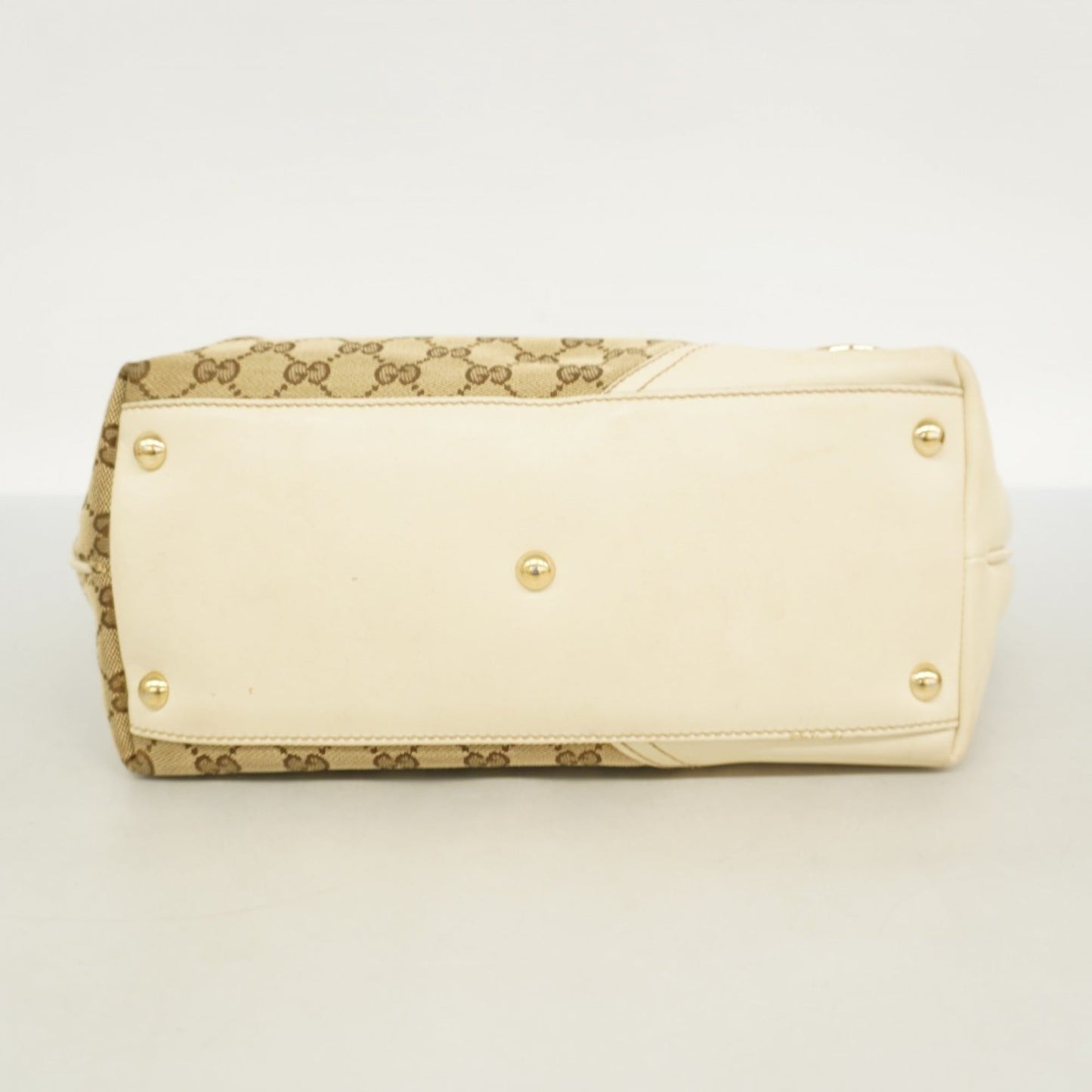 Gucci Beige Brown Canvas Tote Bag