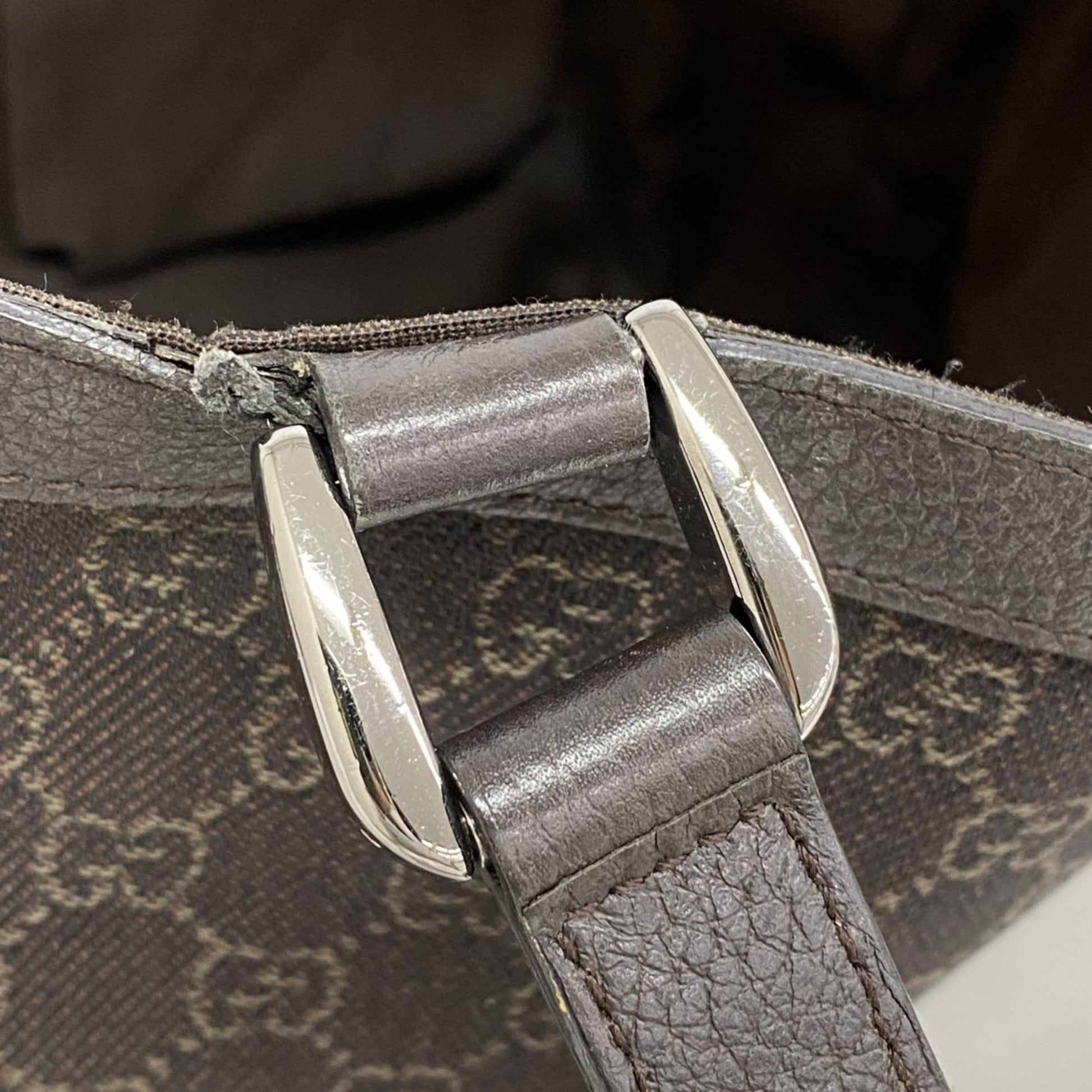 Gucci Brown Denim Tote Bag