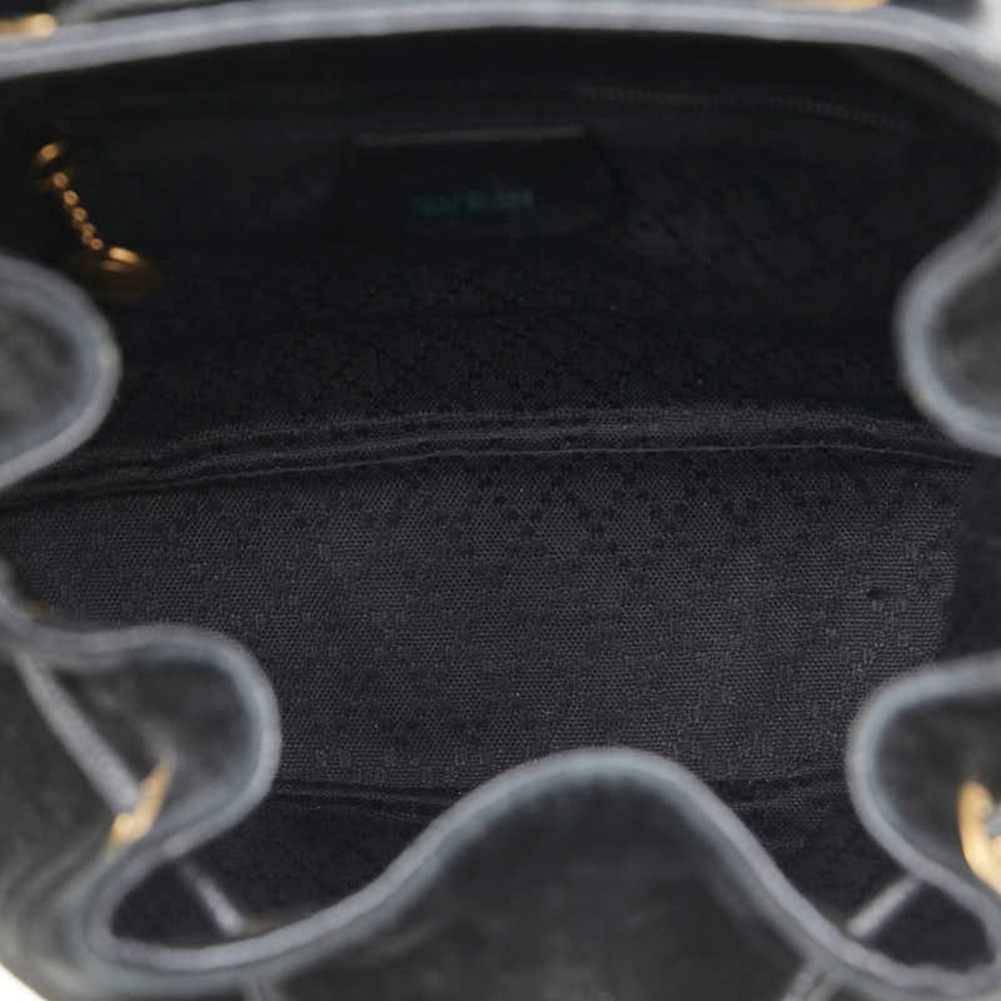 Gucci Black Leather Suede Backpack