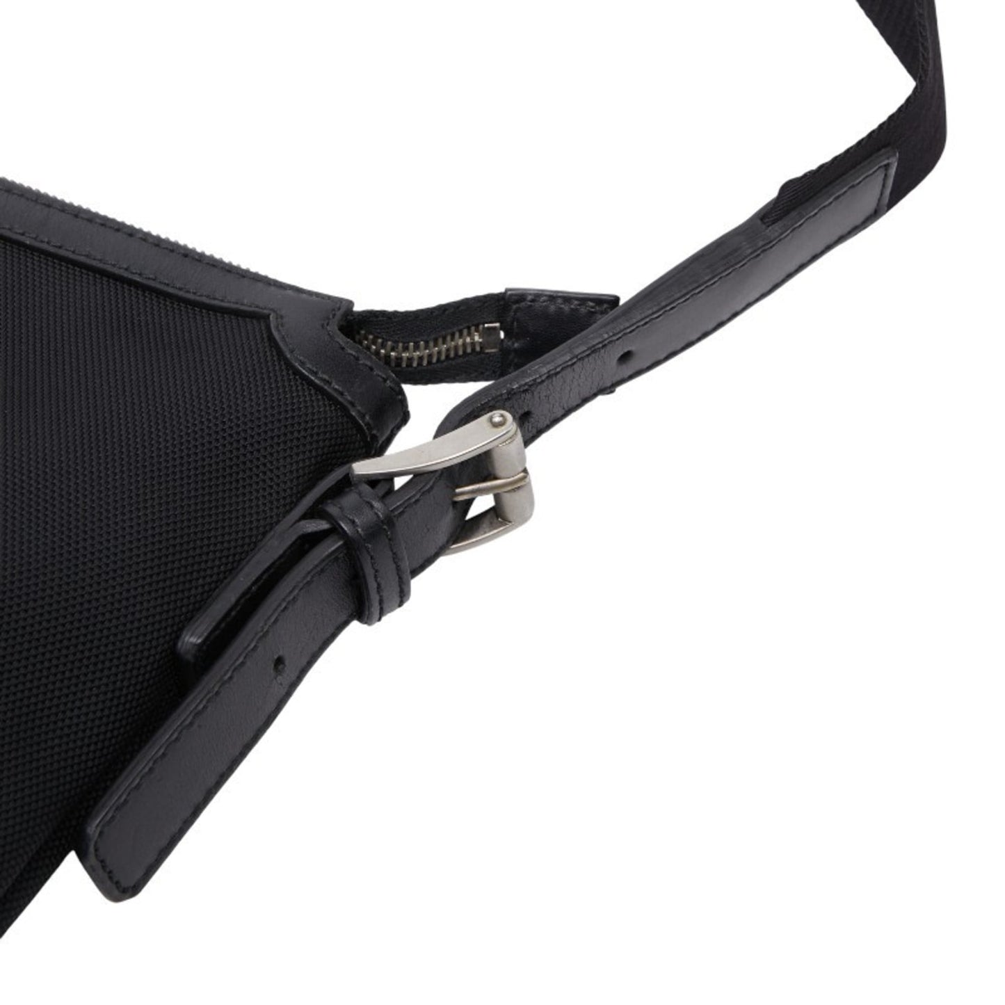 Gucci Black Nylon Leather Shoulder Bag