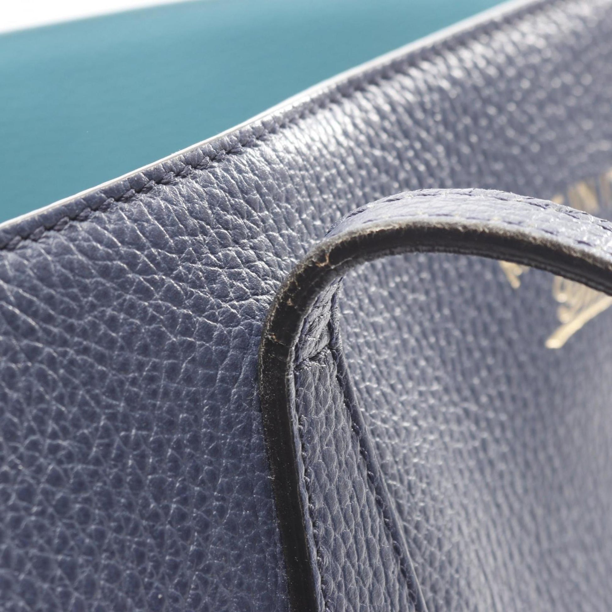 Gucci Blue Leather Tote Bag
