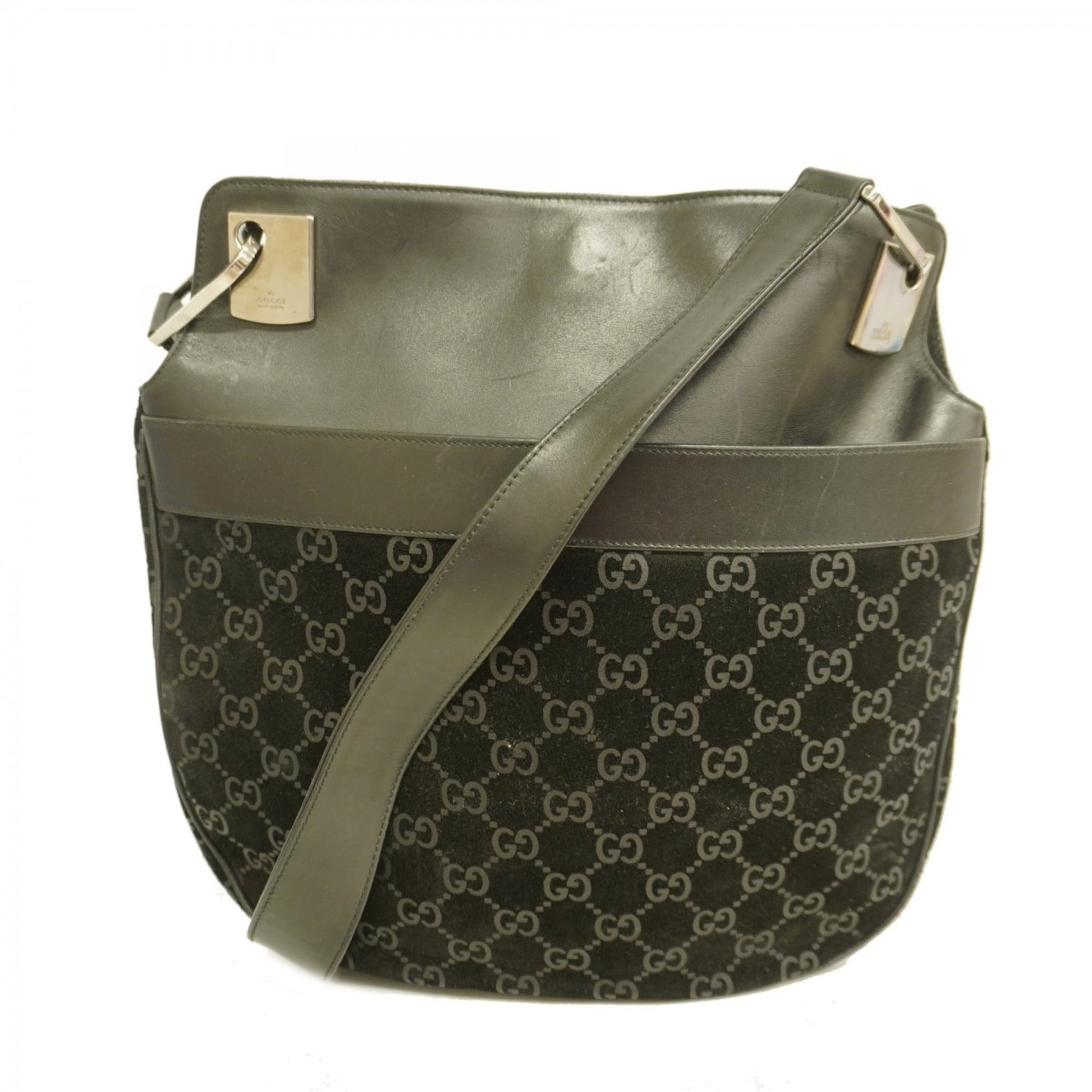 Gucci Black Suede Shoulder Bag