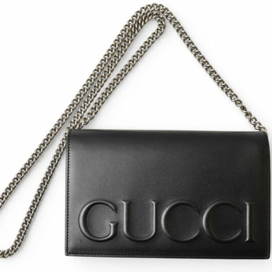 Gucci Black Leather Clutch Bag Shoulder Bag