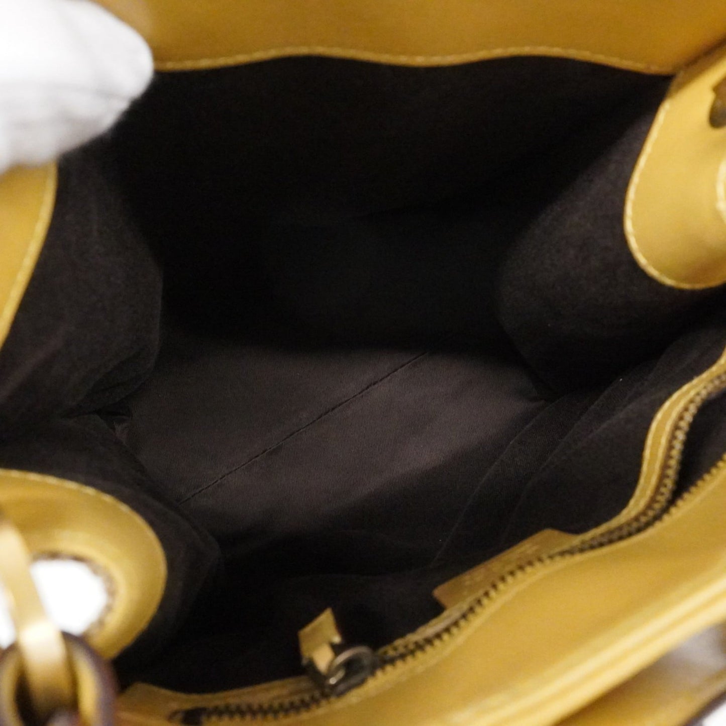 Gucci Beige Yellow Canvas Leather Shoulder Bag