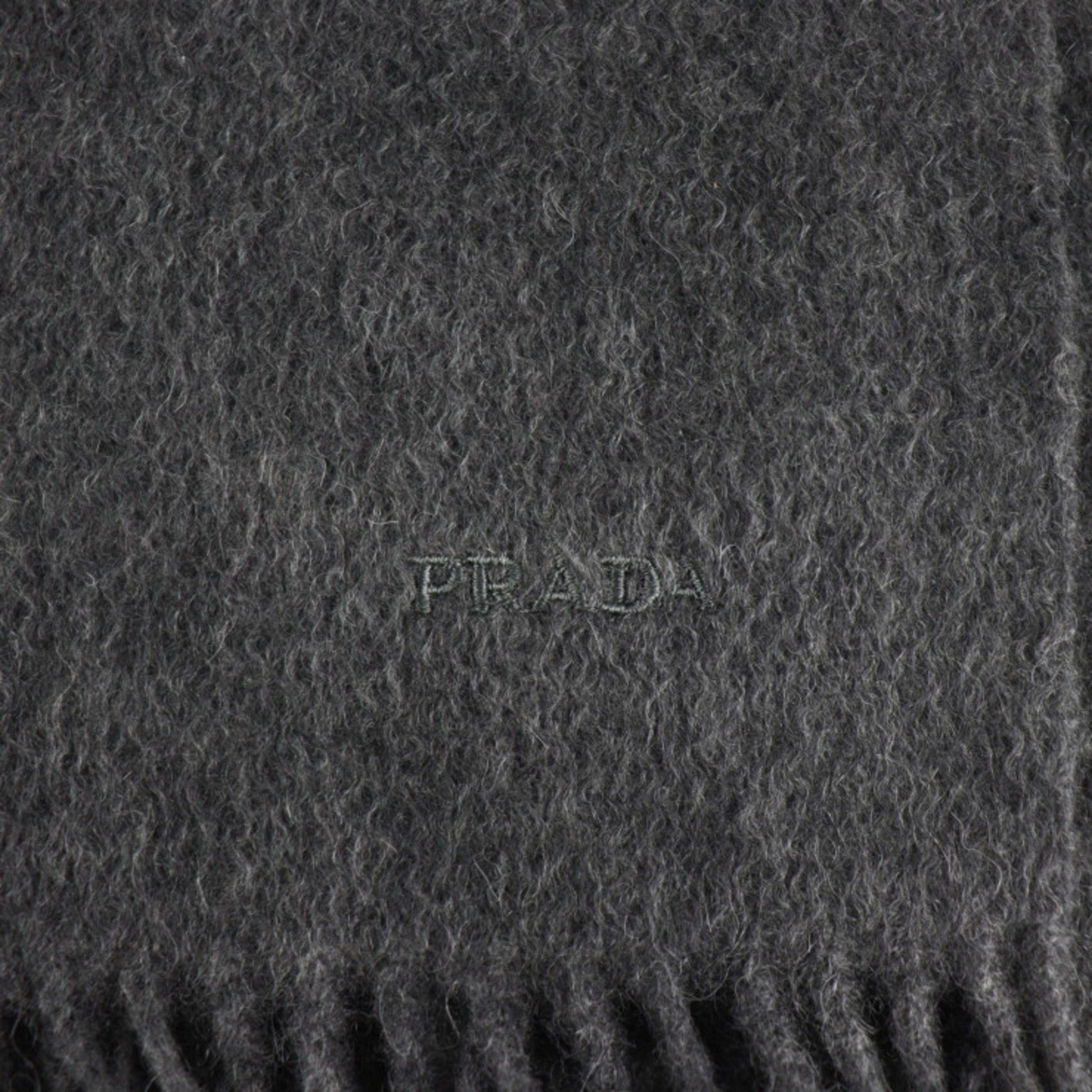 Prada Muffler Cashmere Wool Ardesia System With Tag Luxury Gray Travel Bag