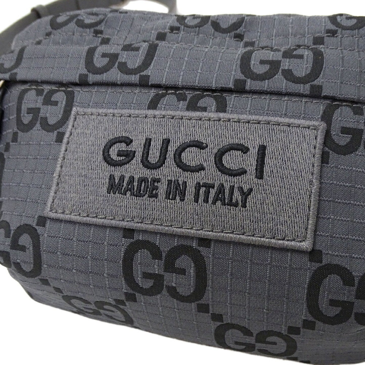 Gucci Black Gray Polyester Sling Bag