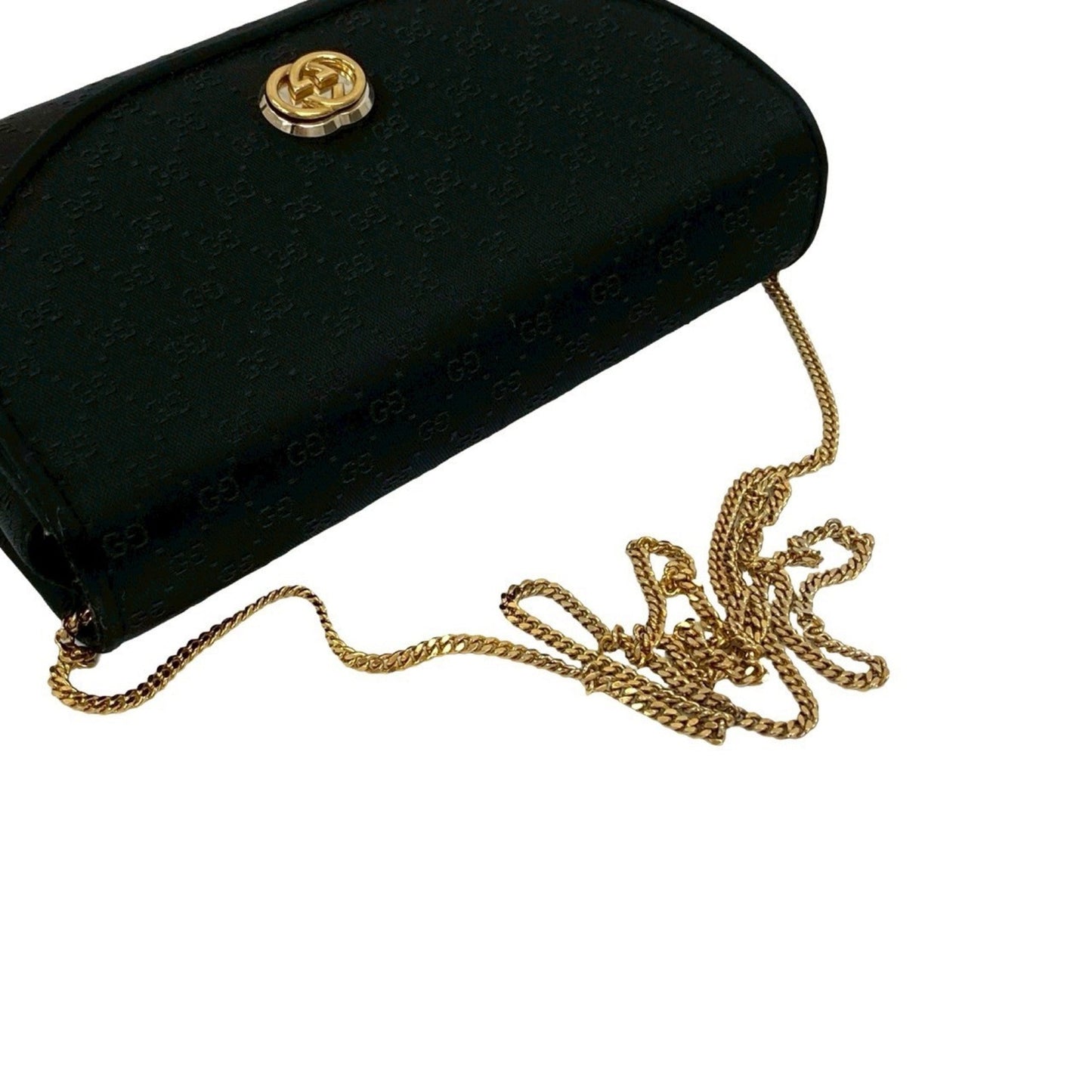 Gucci Black Satin Shoulder Bag