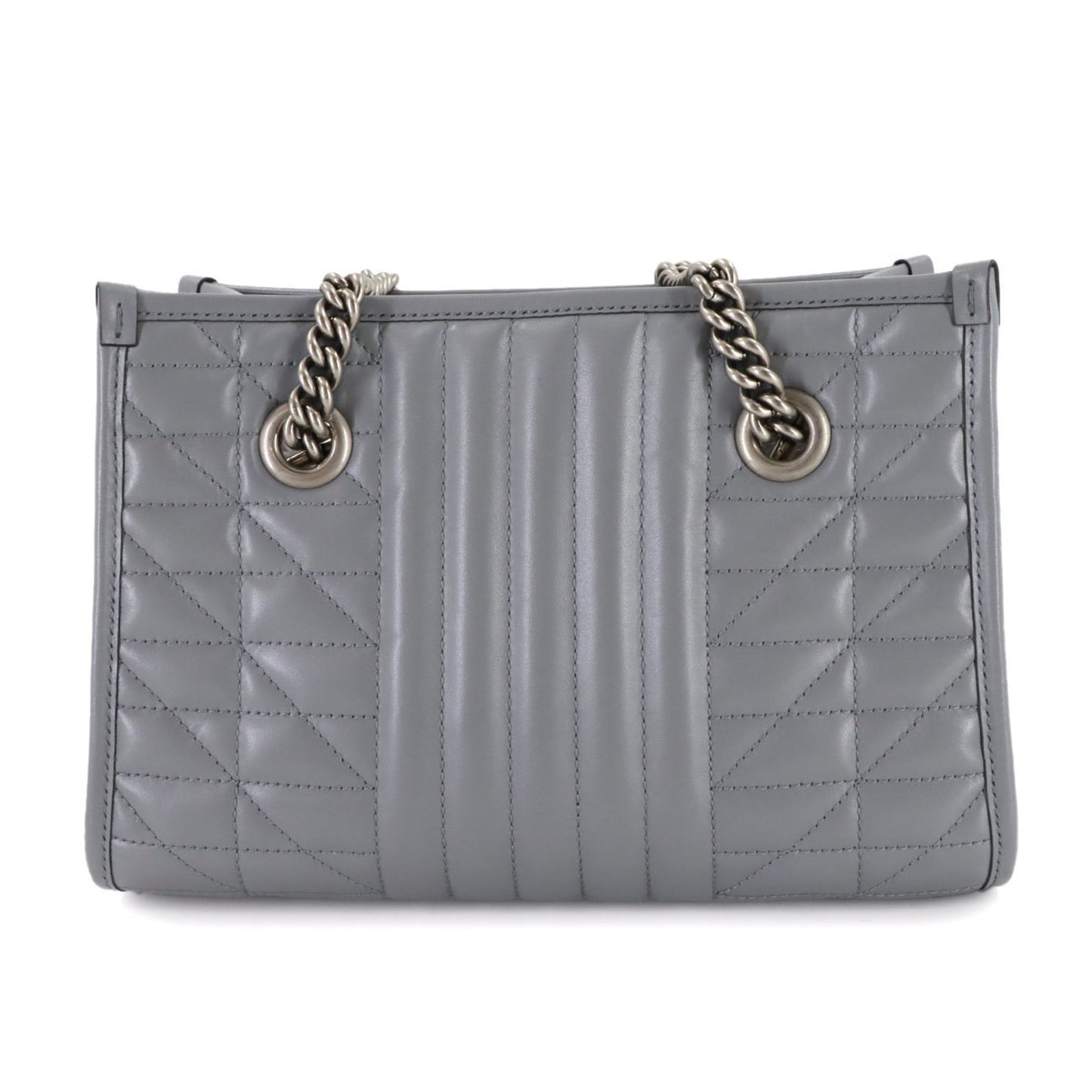 Gucci Gray Leather Tote Bag