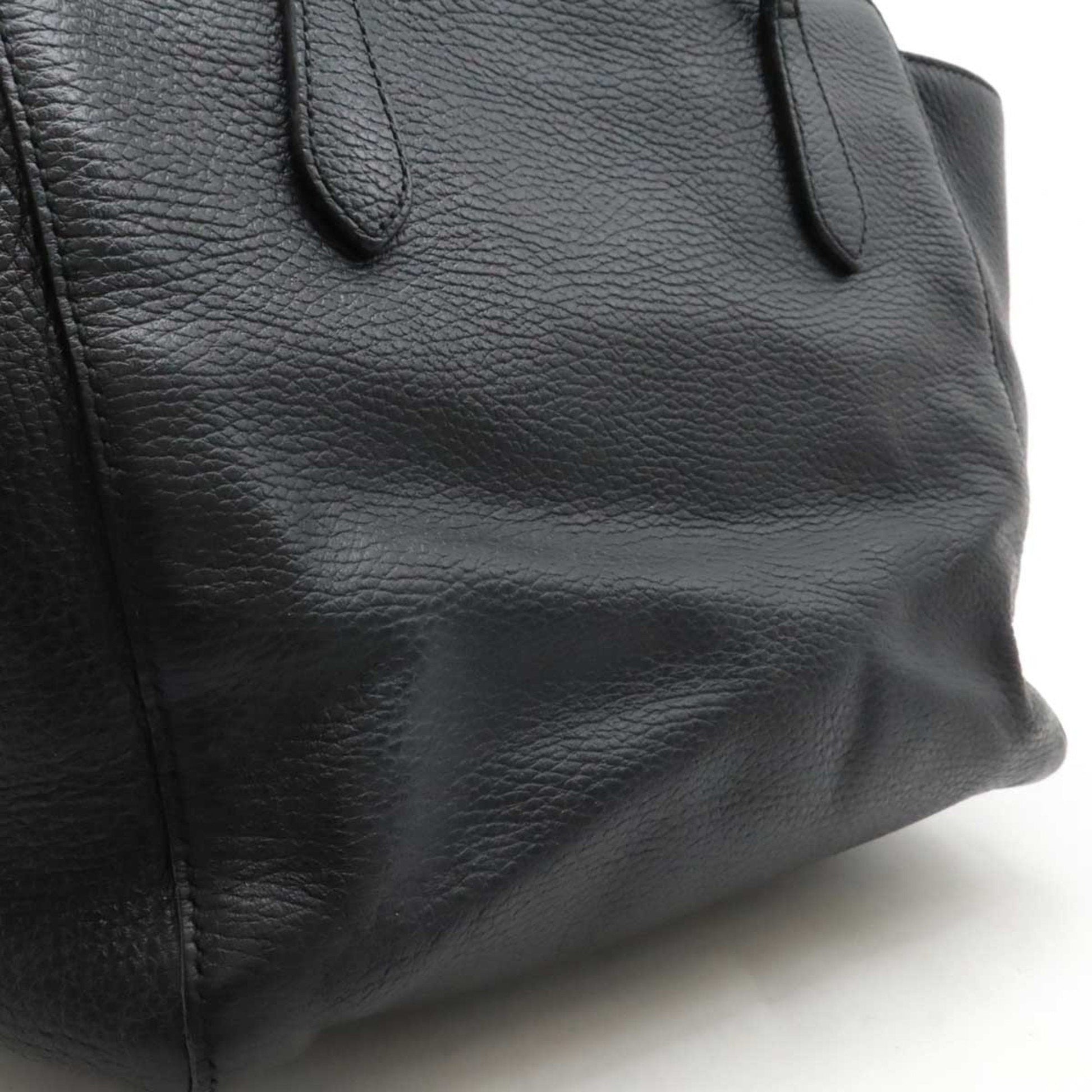Gucci Gucci Swing Black Leather Shoulder Bag Tote Bag