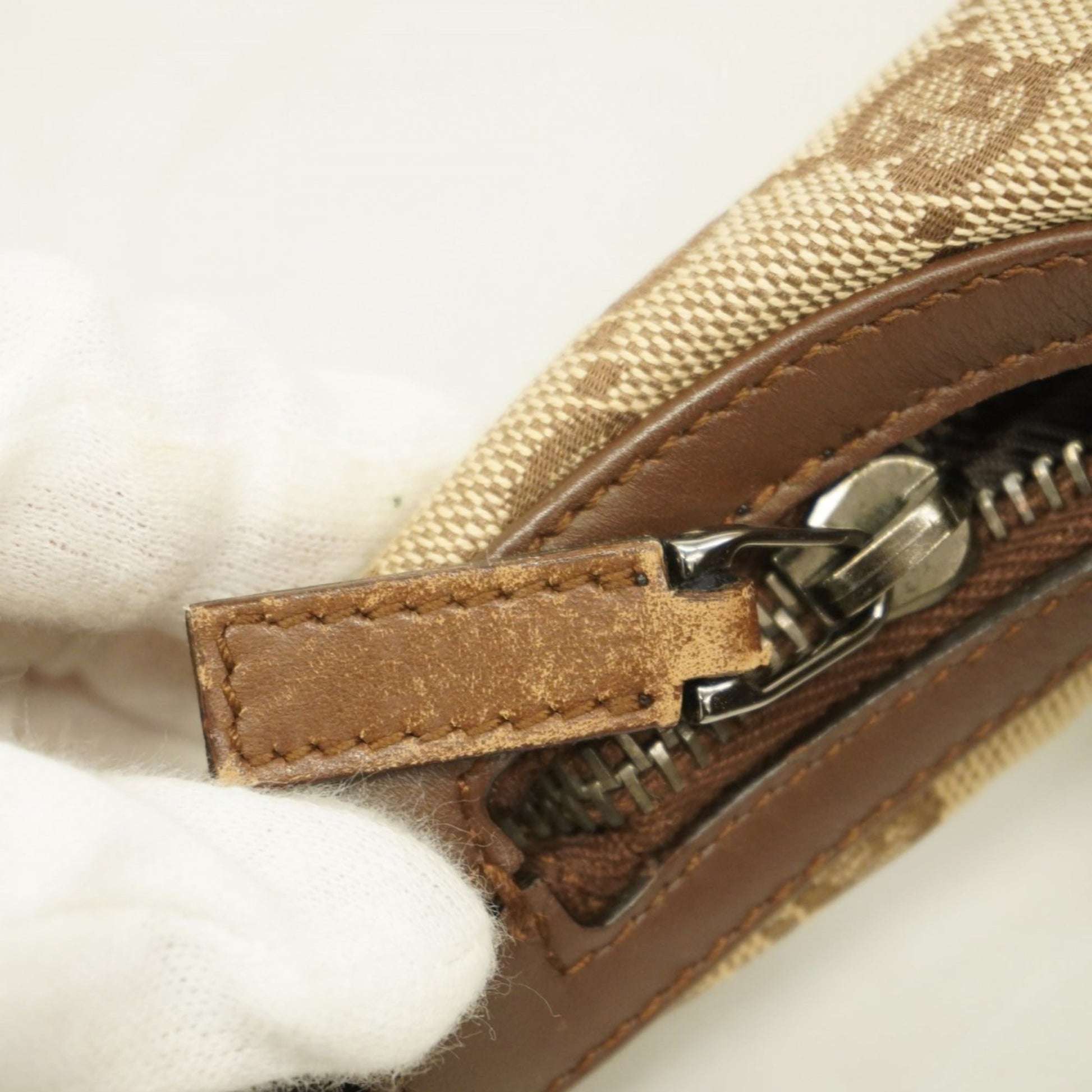 Gucci Brown Canvas Shoulder Bag