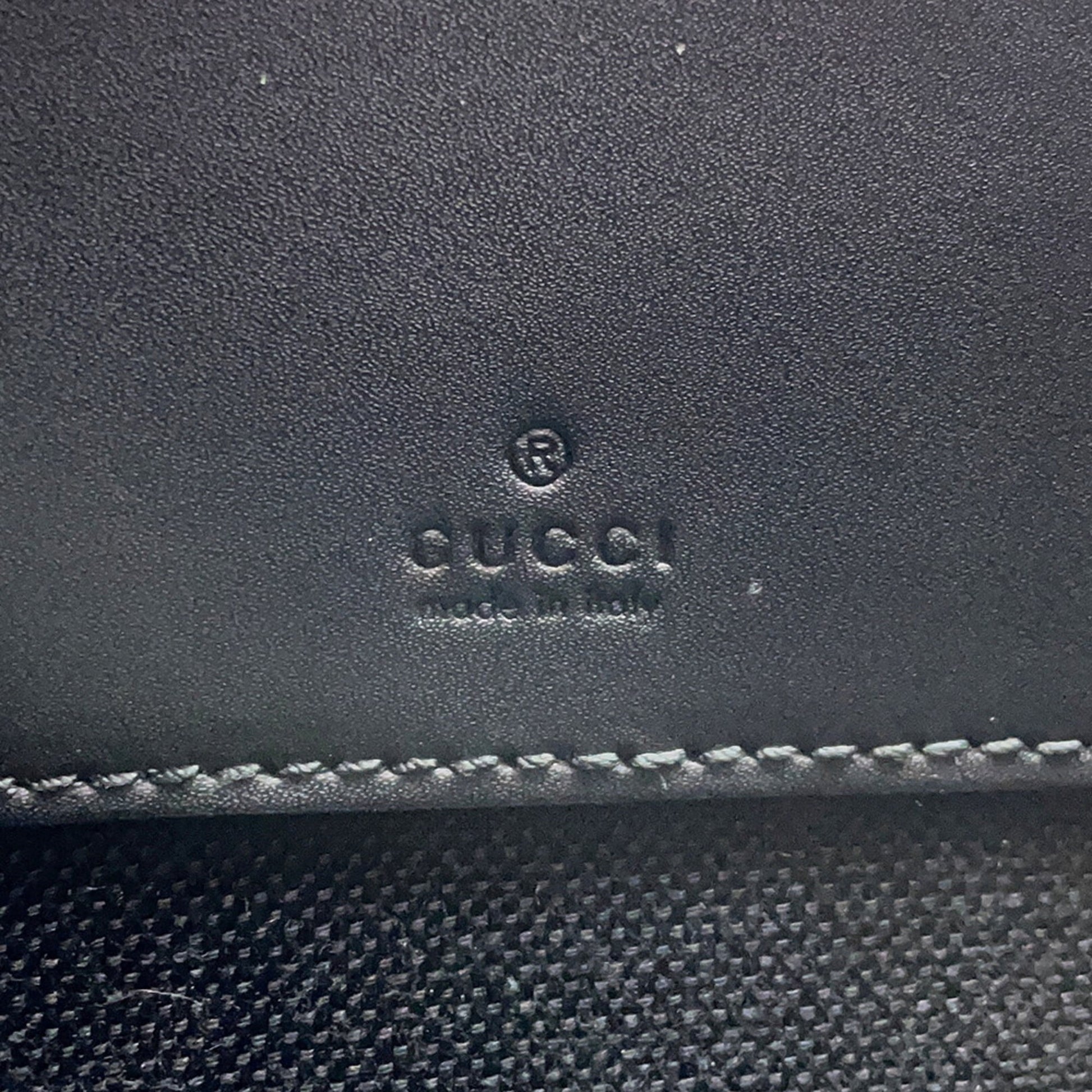 Gucci Black Gg Supreme Leather Shoulder Bag