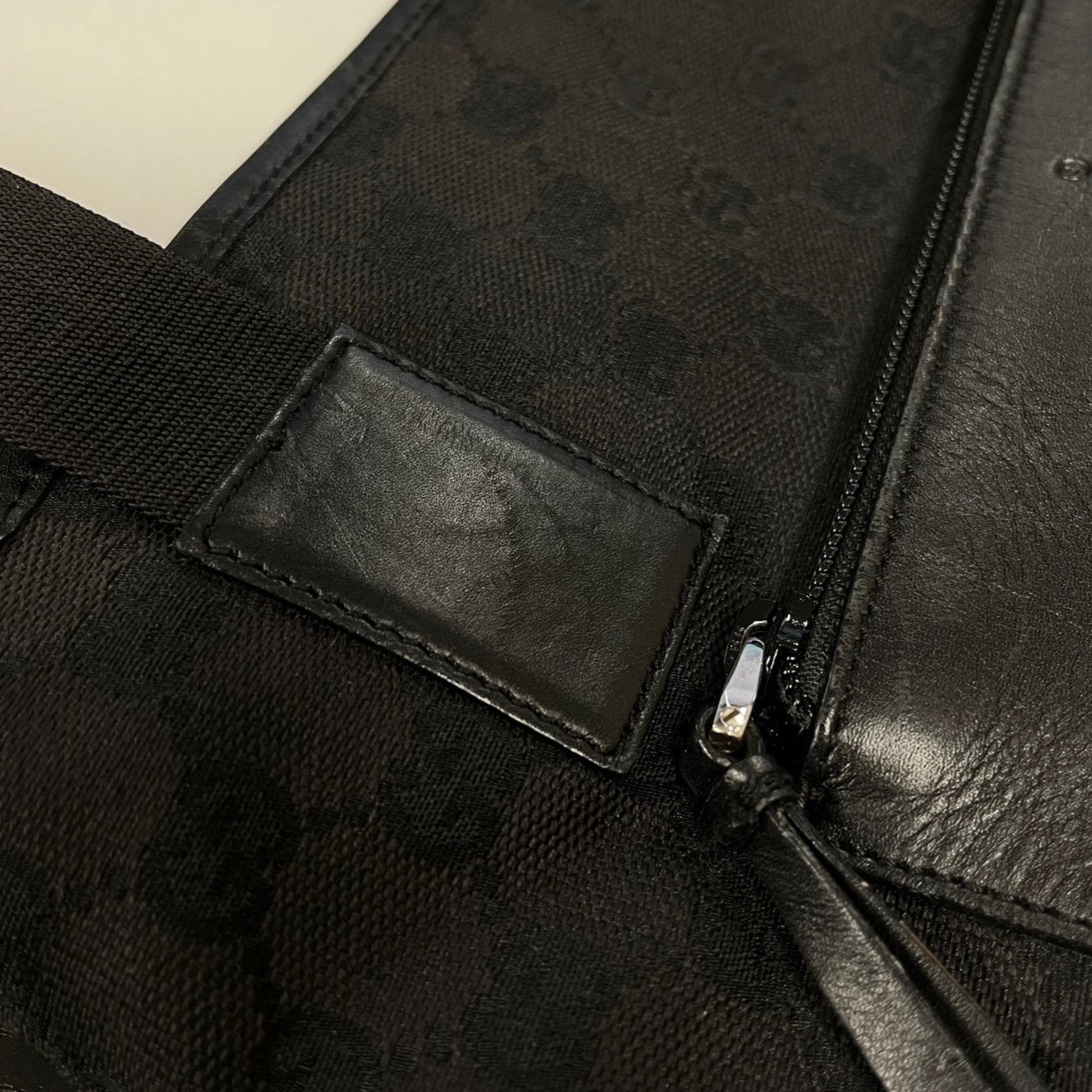 Gucci Black Gg Canvas Tote Bag