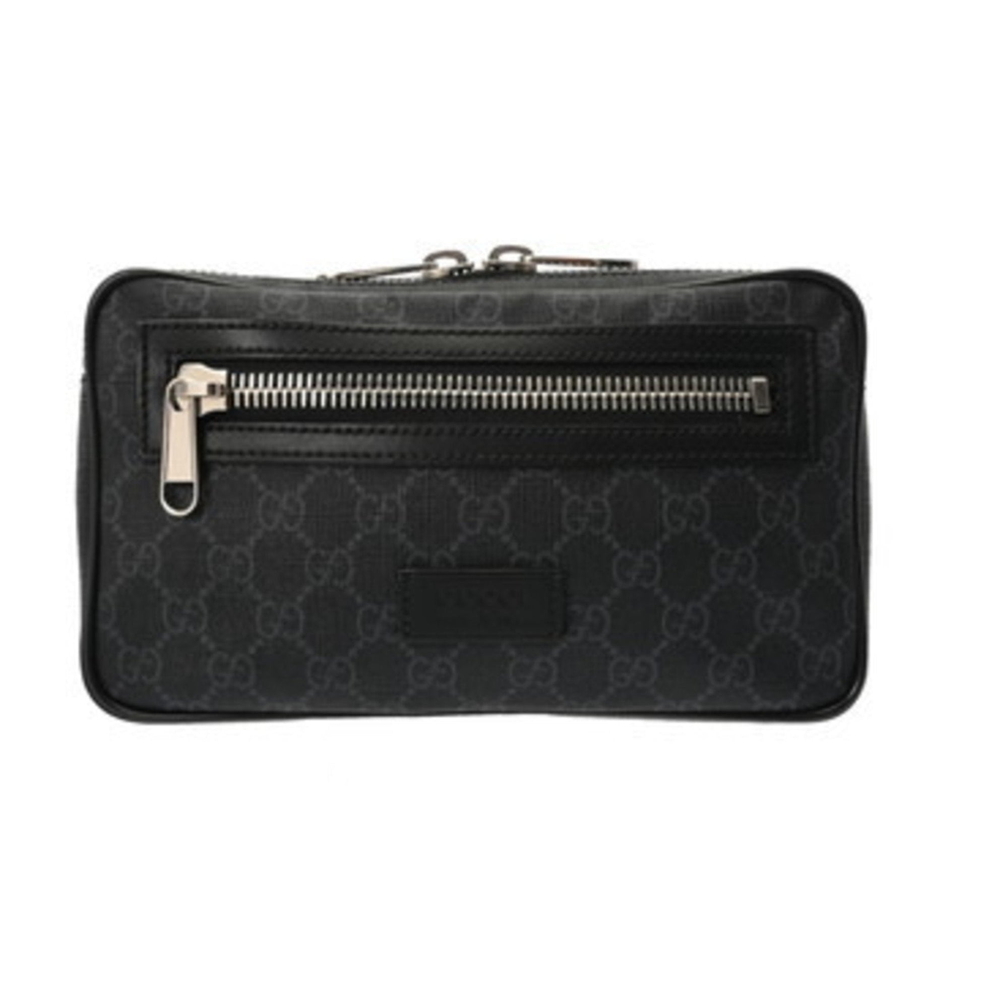 Gucci Black Gray Gg Supreme Canvas Sling Bag