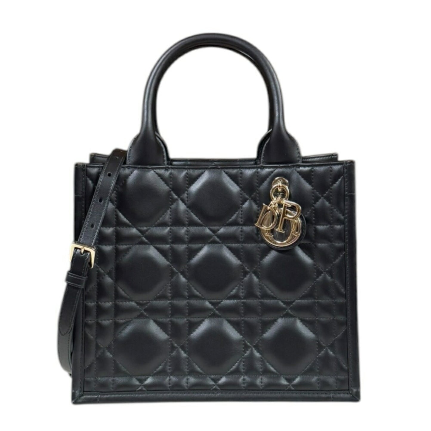 Dior Handbag Christian Shoulder Bag 38 Leather Black