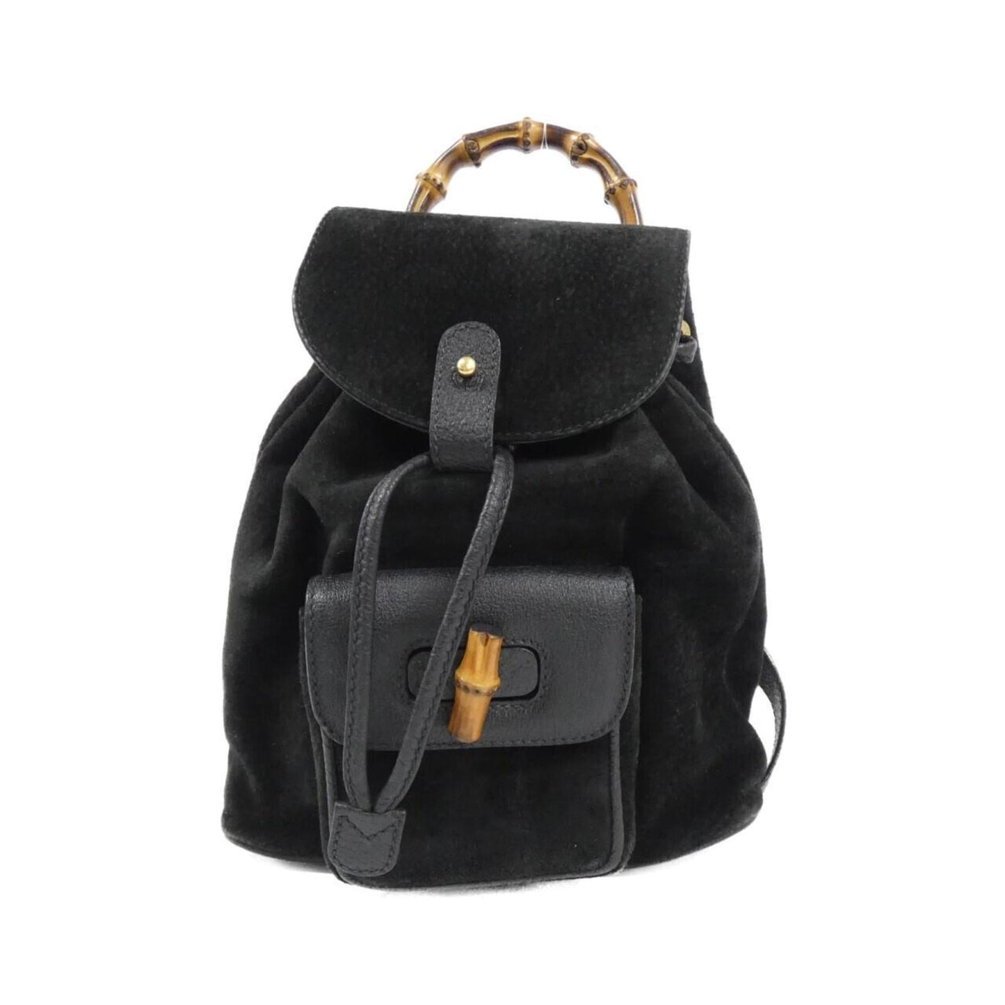 Gucci Black Suede Leather Backpack