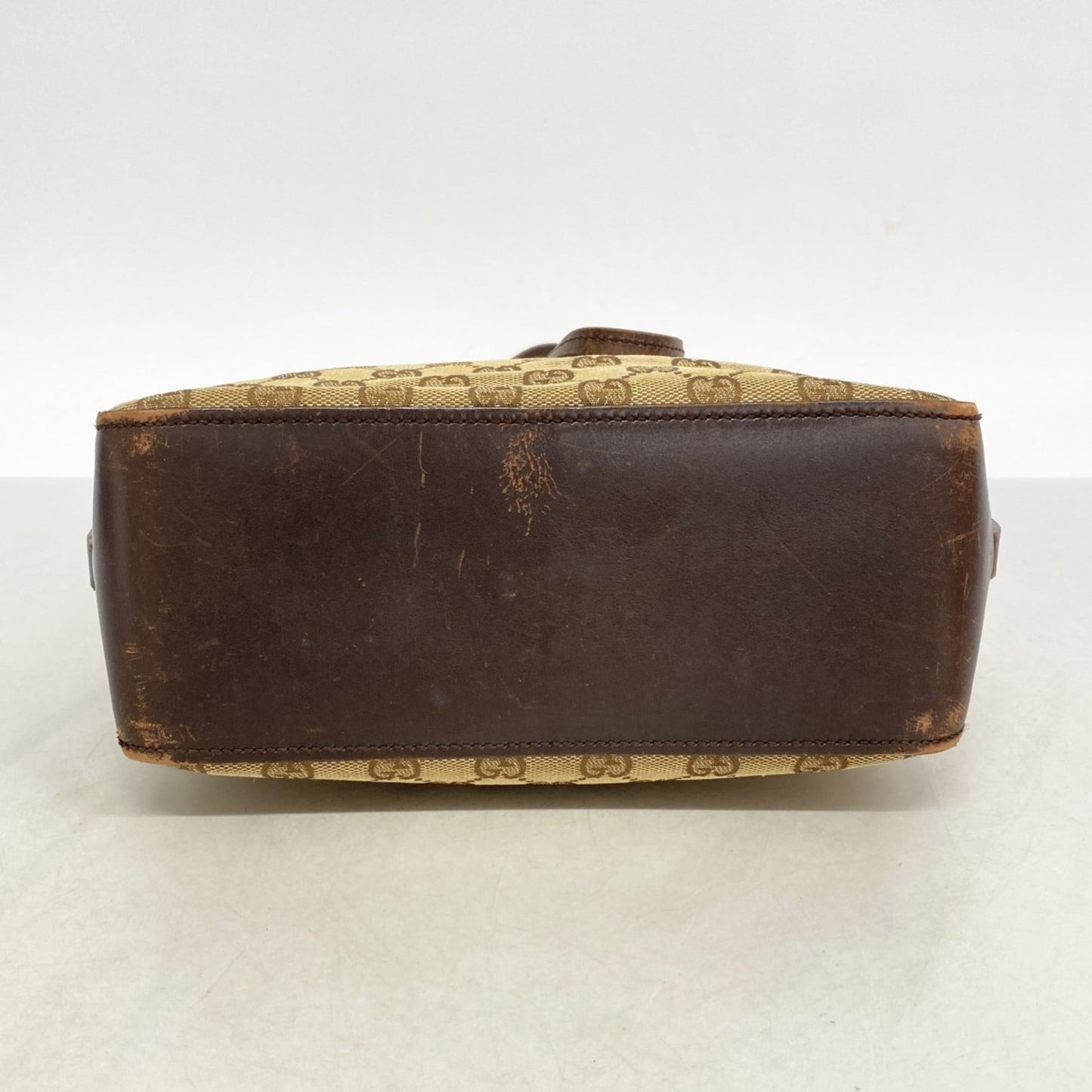 Gucci Beige Brown Canvas Handbag