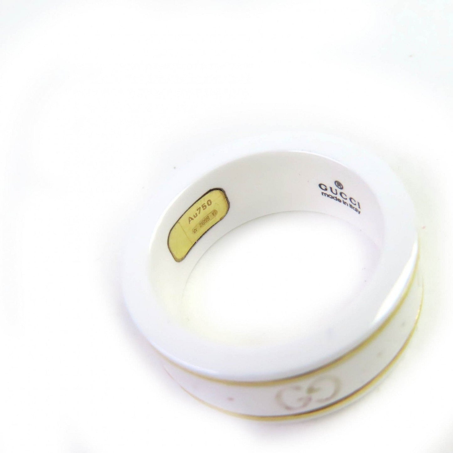Gucci White Ceramic Band Ring