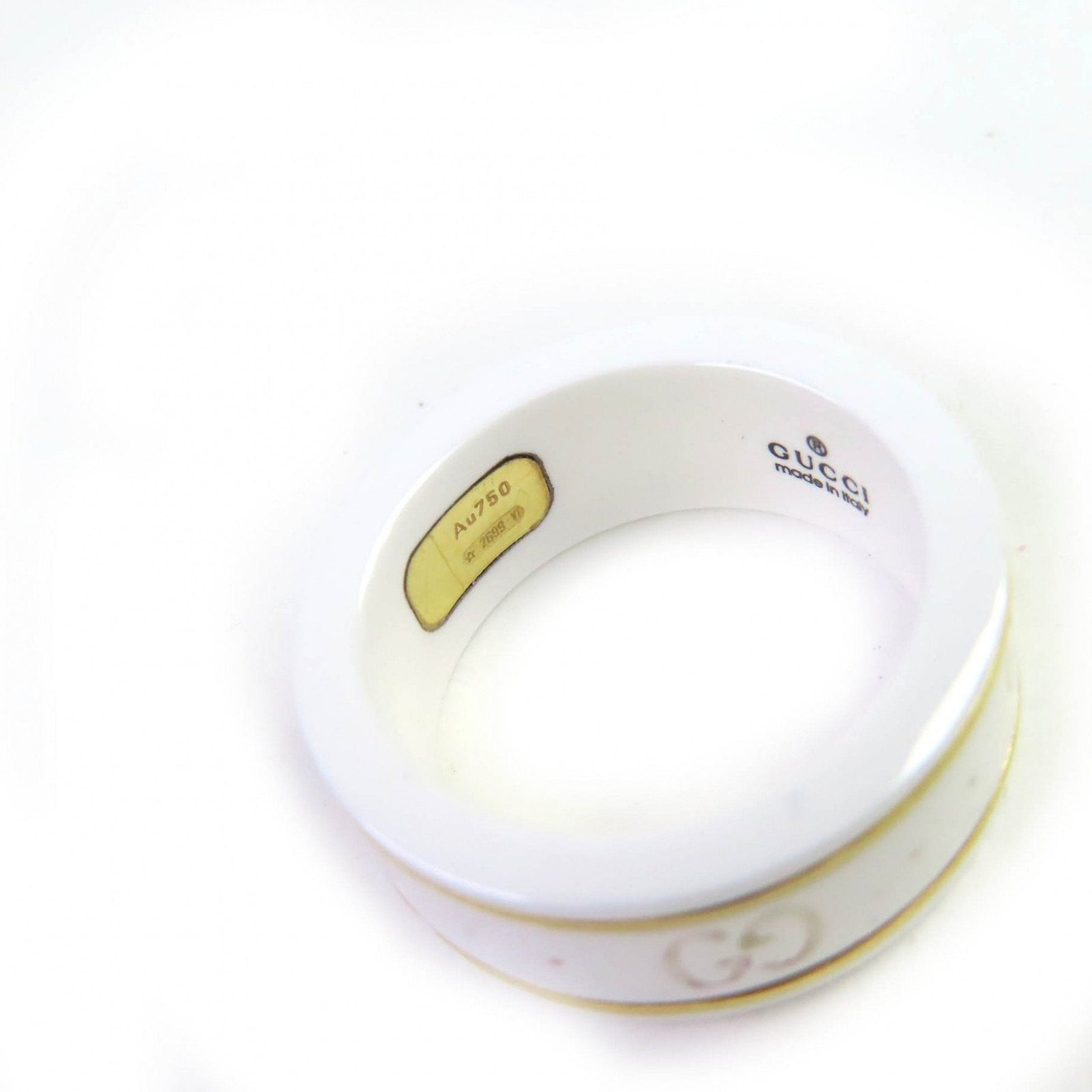 Gucci White Ceramic Band Ring