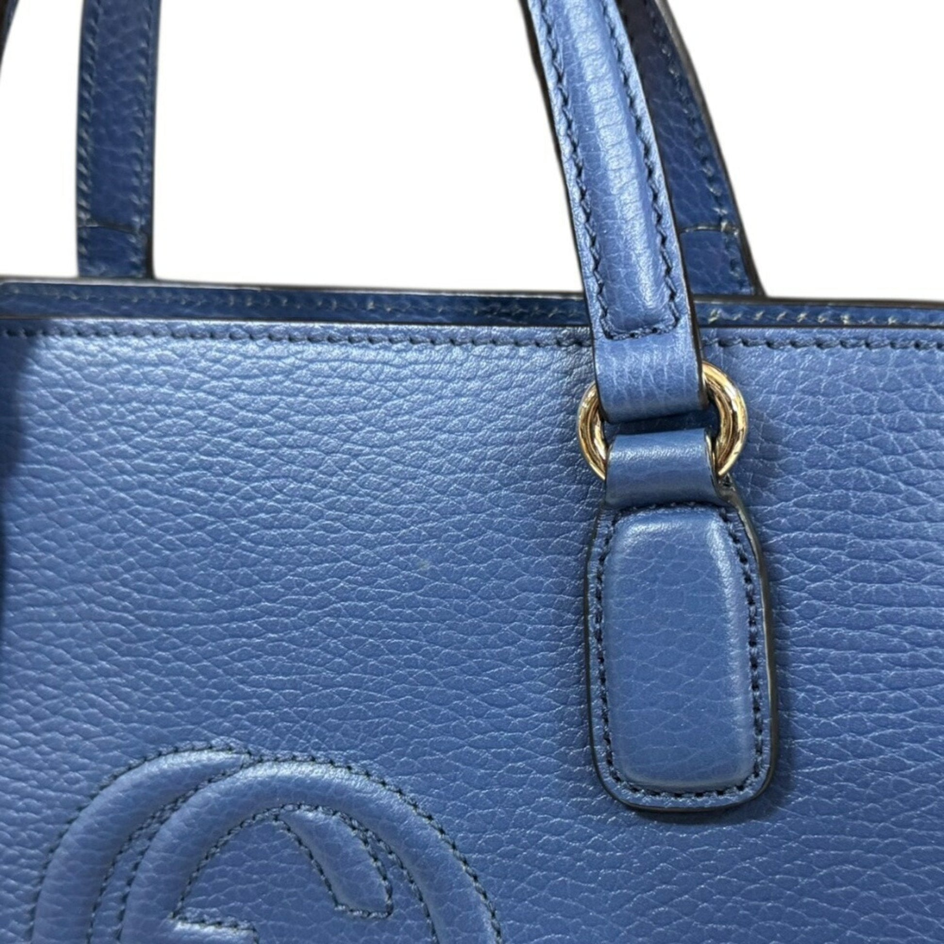Gucci Soho Blue Leather Shoulder Bag